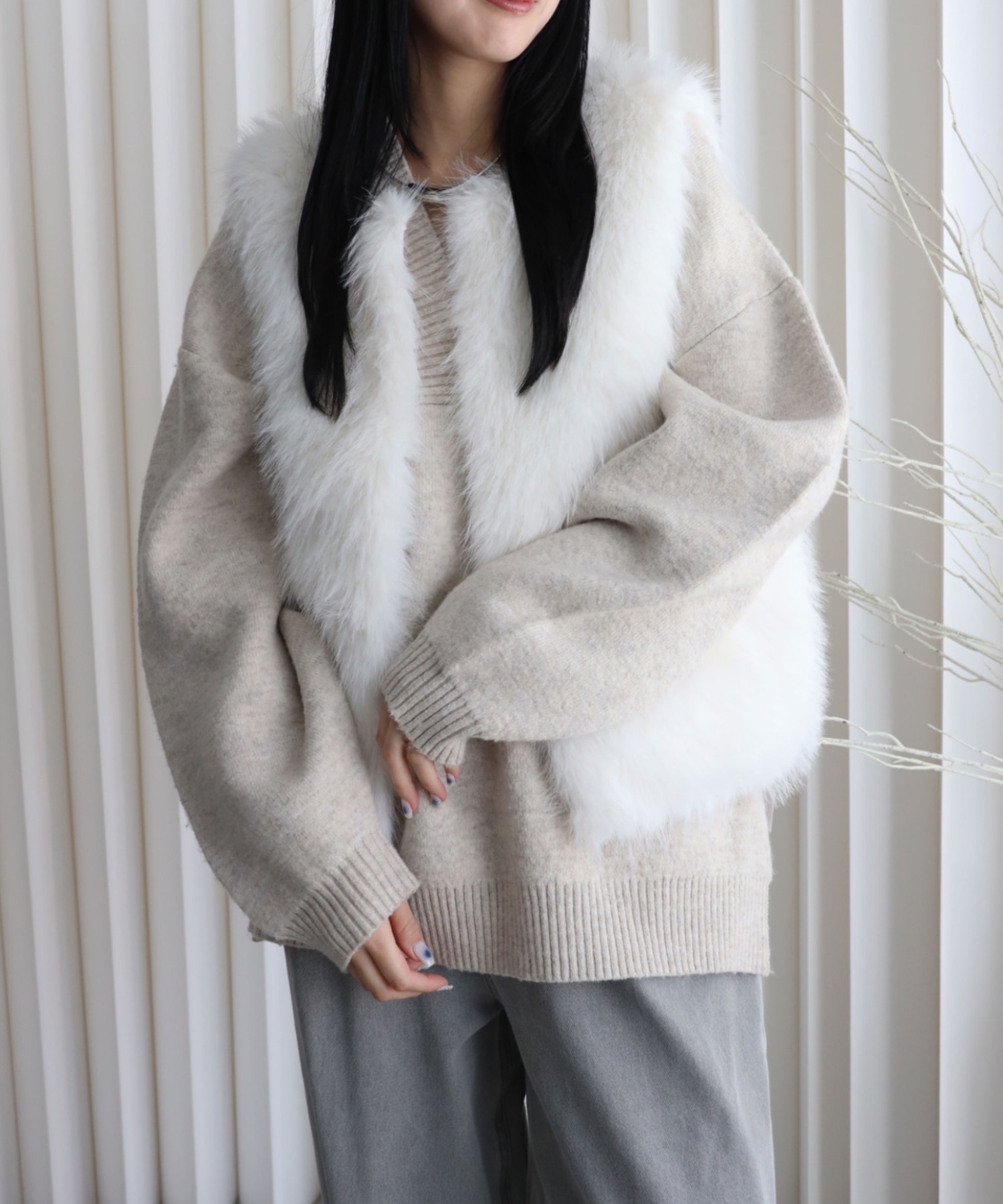 model：164cm. 着用サイズ：FREE