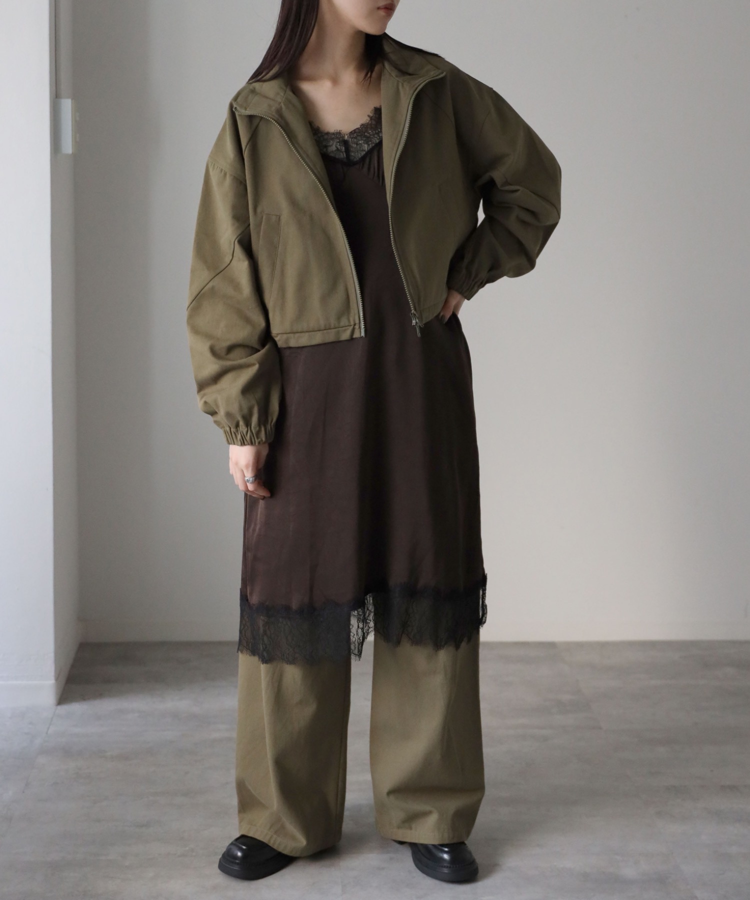 model：164cm. 着用サイズ：FREE