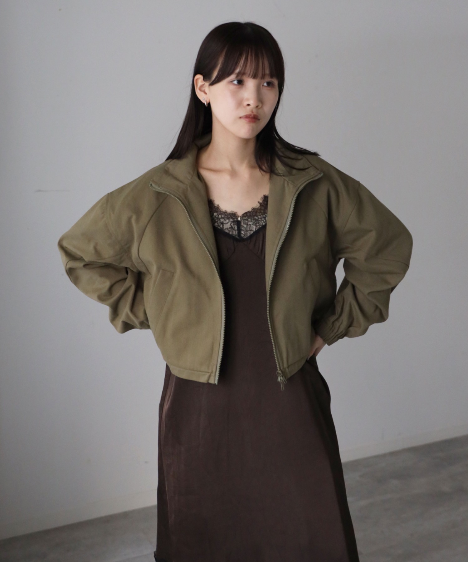 model：164cm. 着用サイズ：FREE