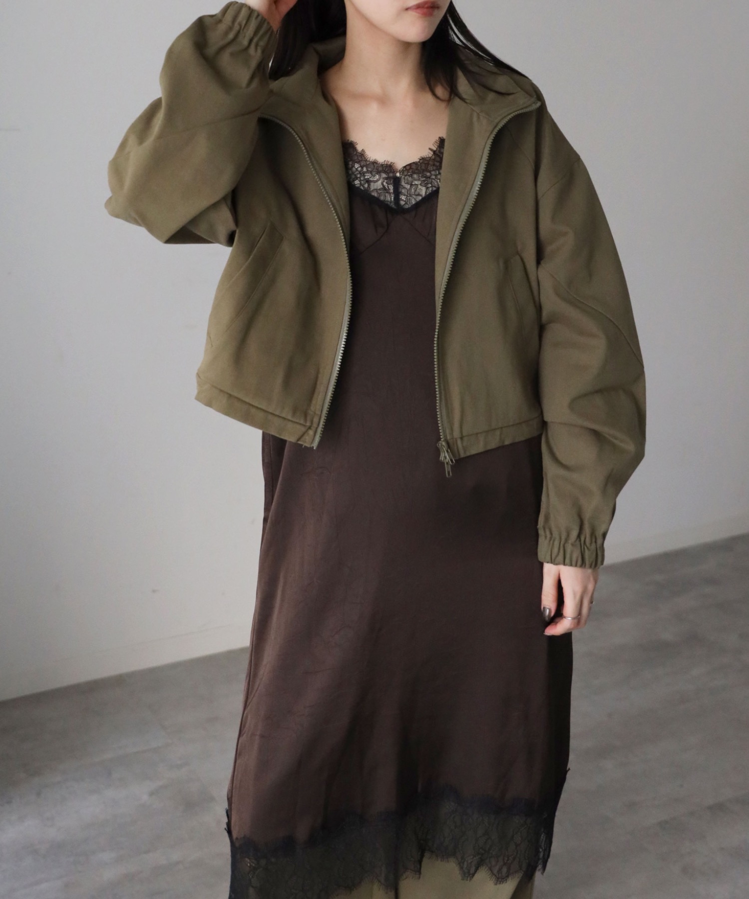 model：164cm. 着用サイズ：FREE