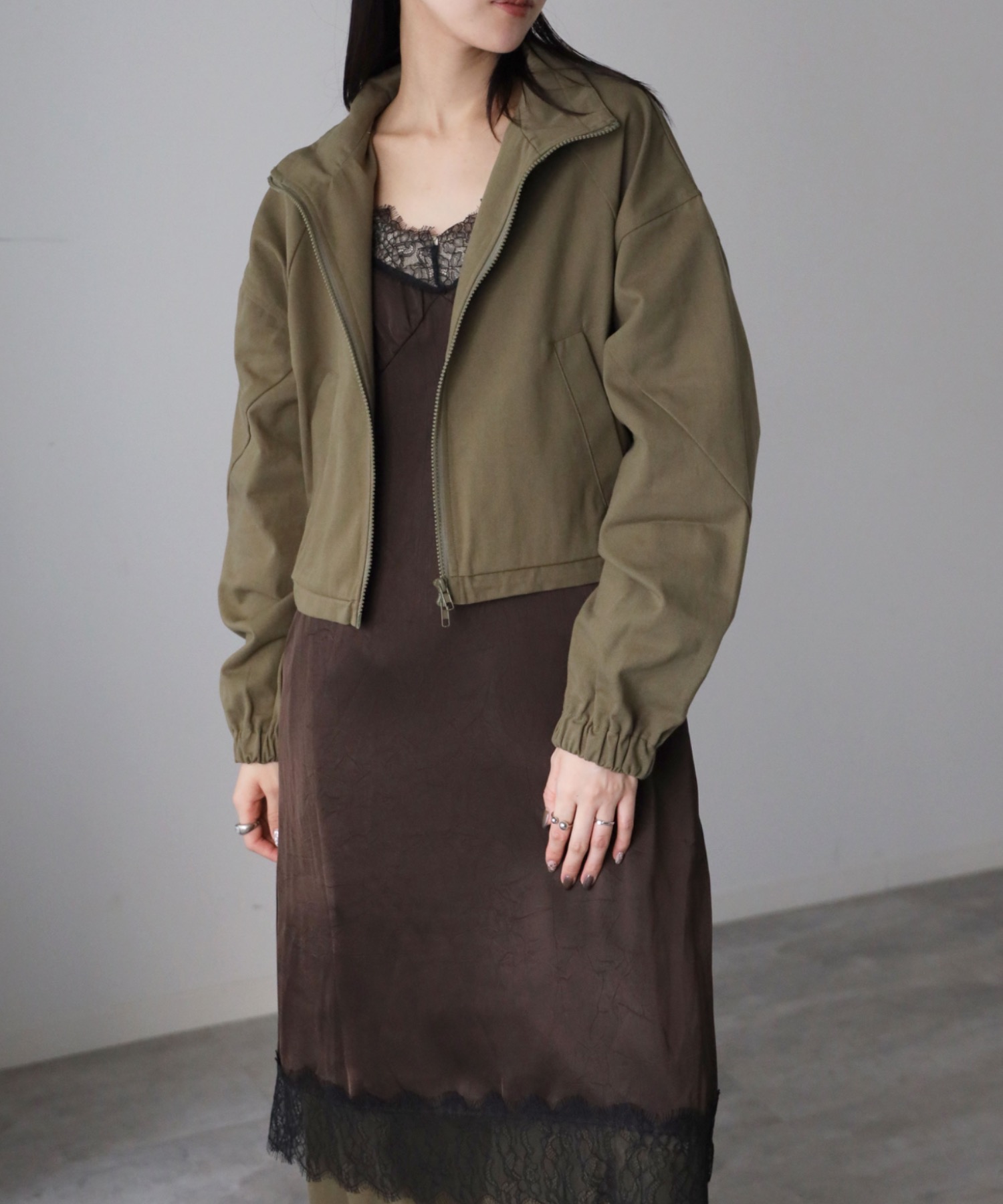 model：164cm. 着用サイズ：FREE
