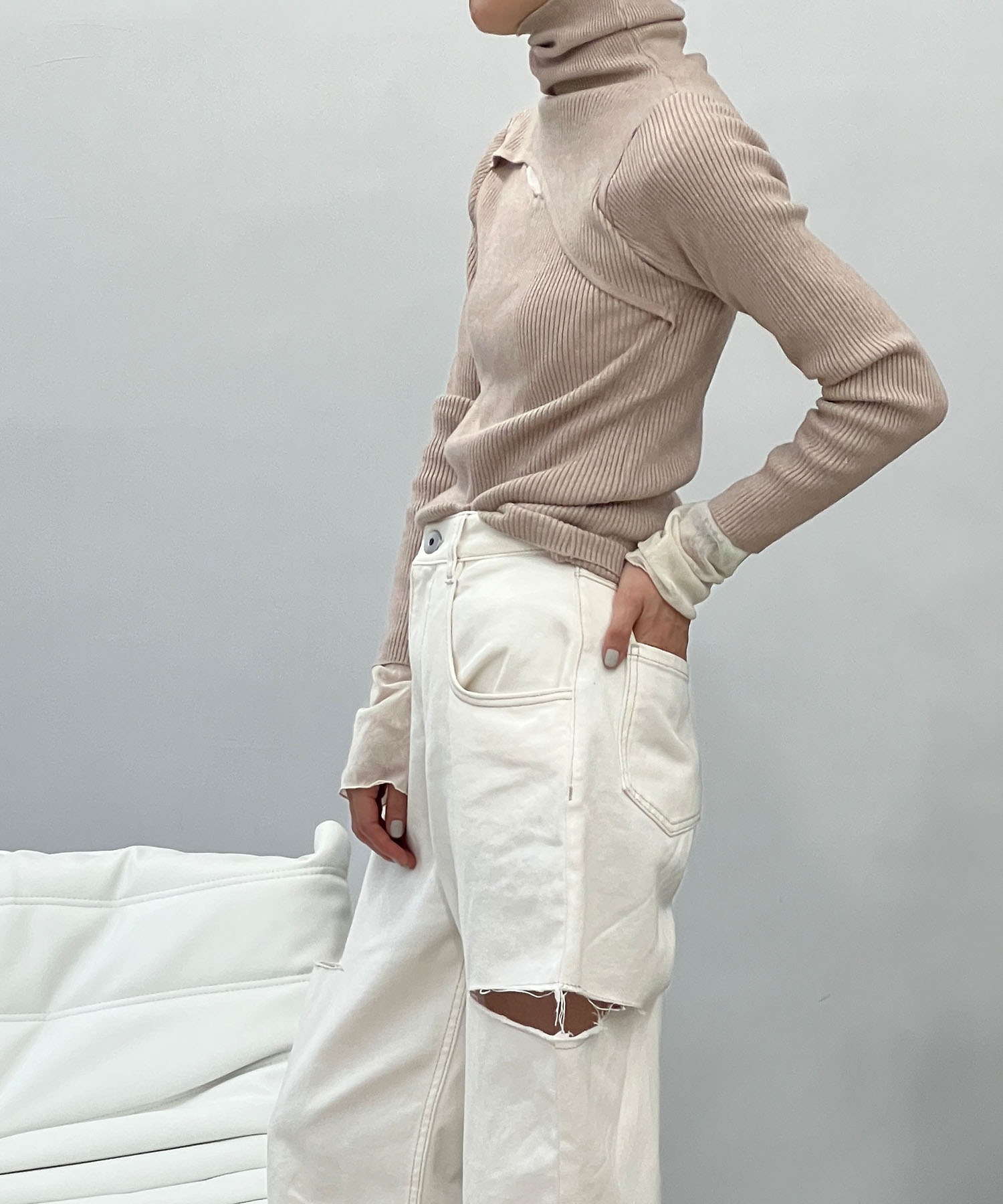 スラッシュデコルテ リブタートル chw22a090-ファッション通販