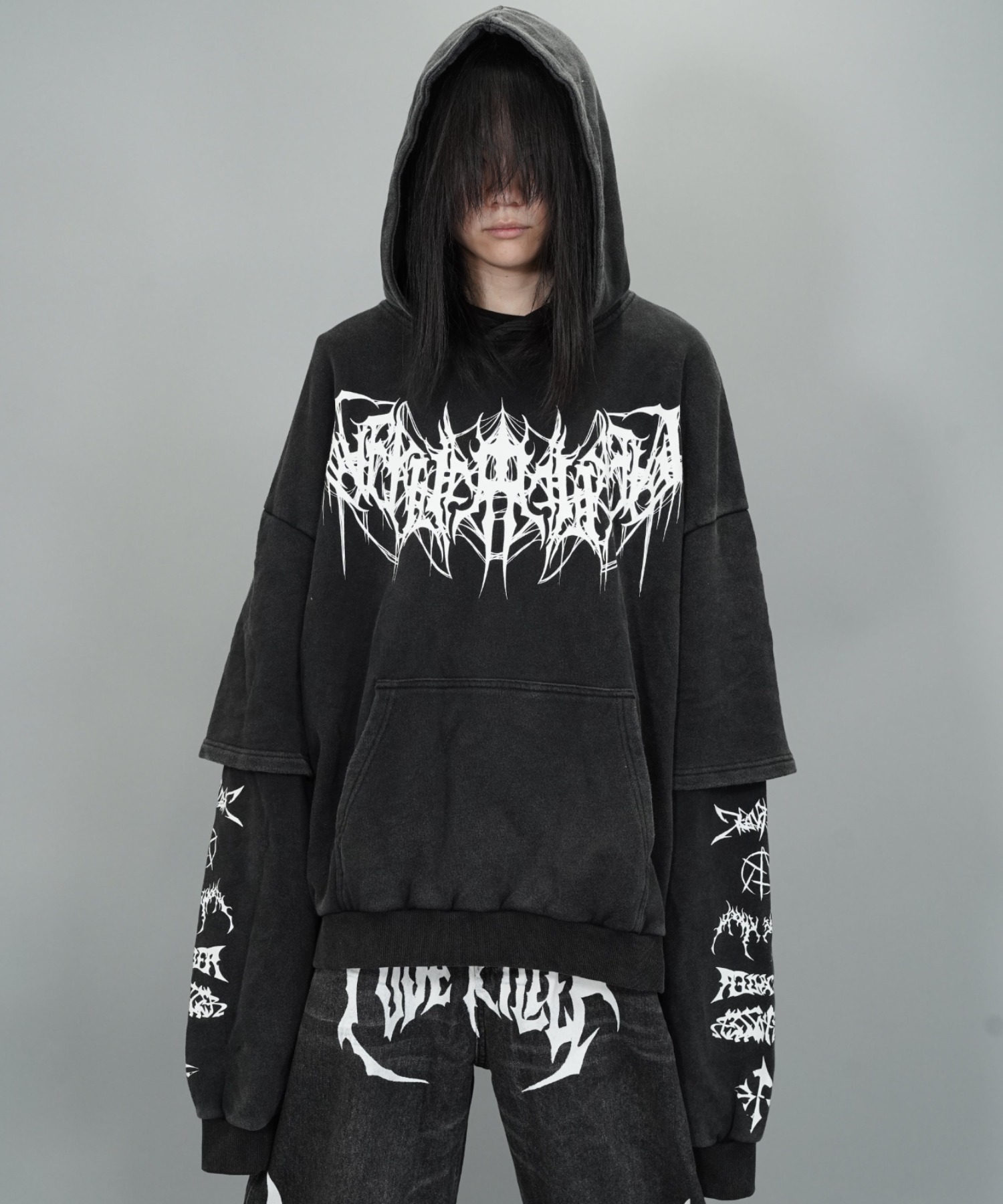 ラブキラー パーカー A'GEM/9 × .kom 『LOVE KILLER/ラブ キラー』graphic logo