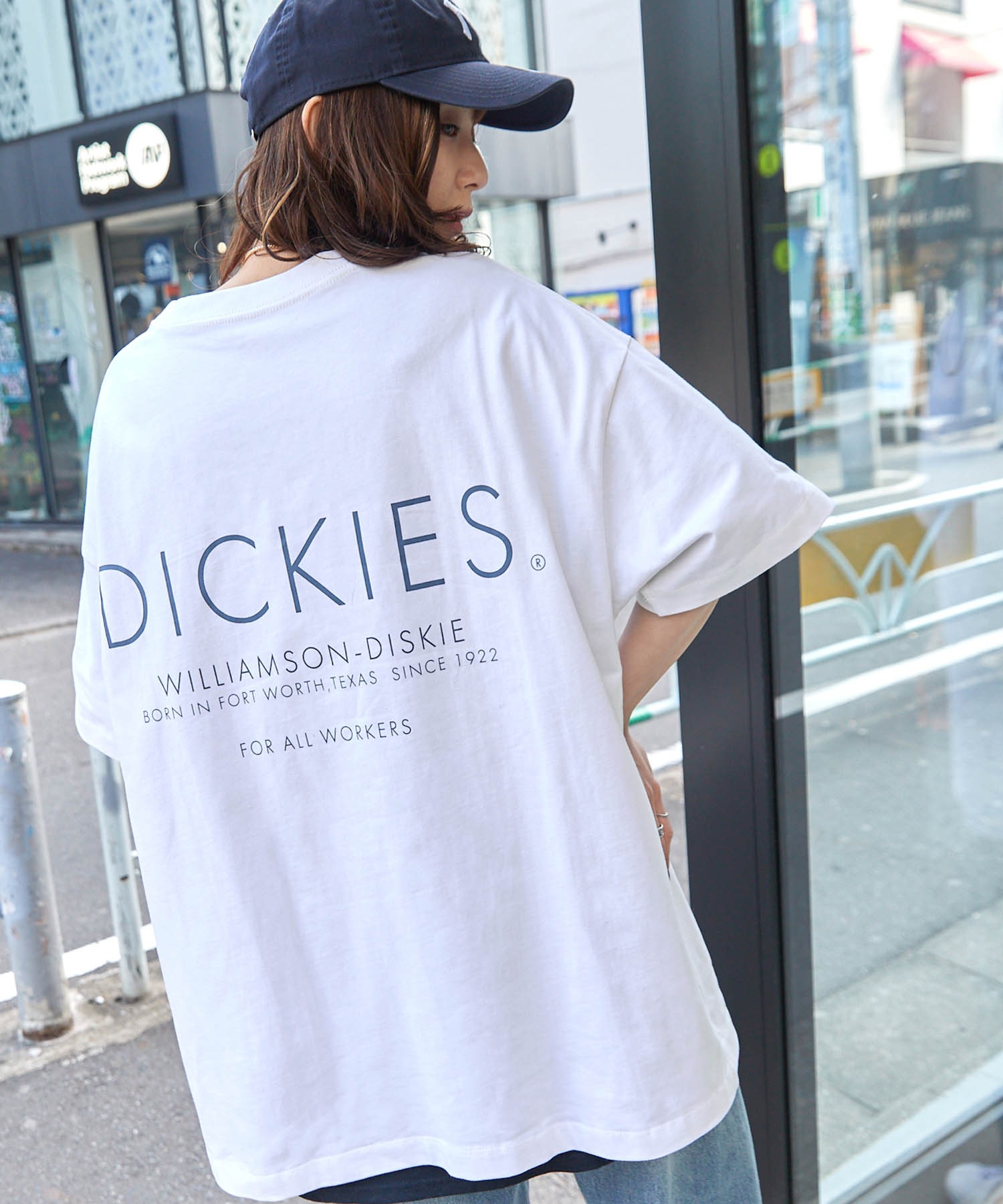 Dickies/ディッキーズ ビックシルエットロゴプリントコットン半袖T