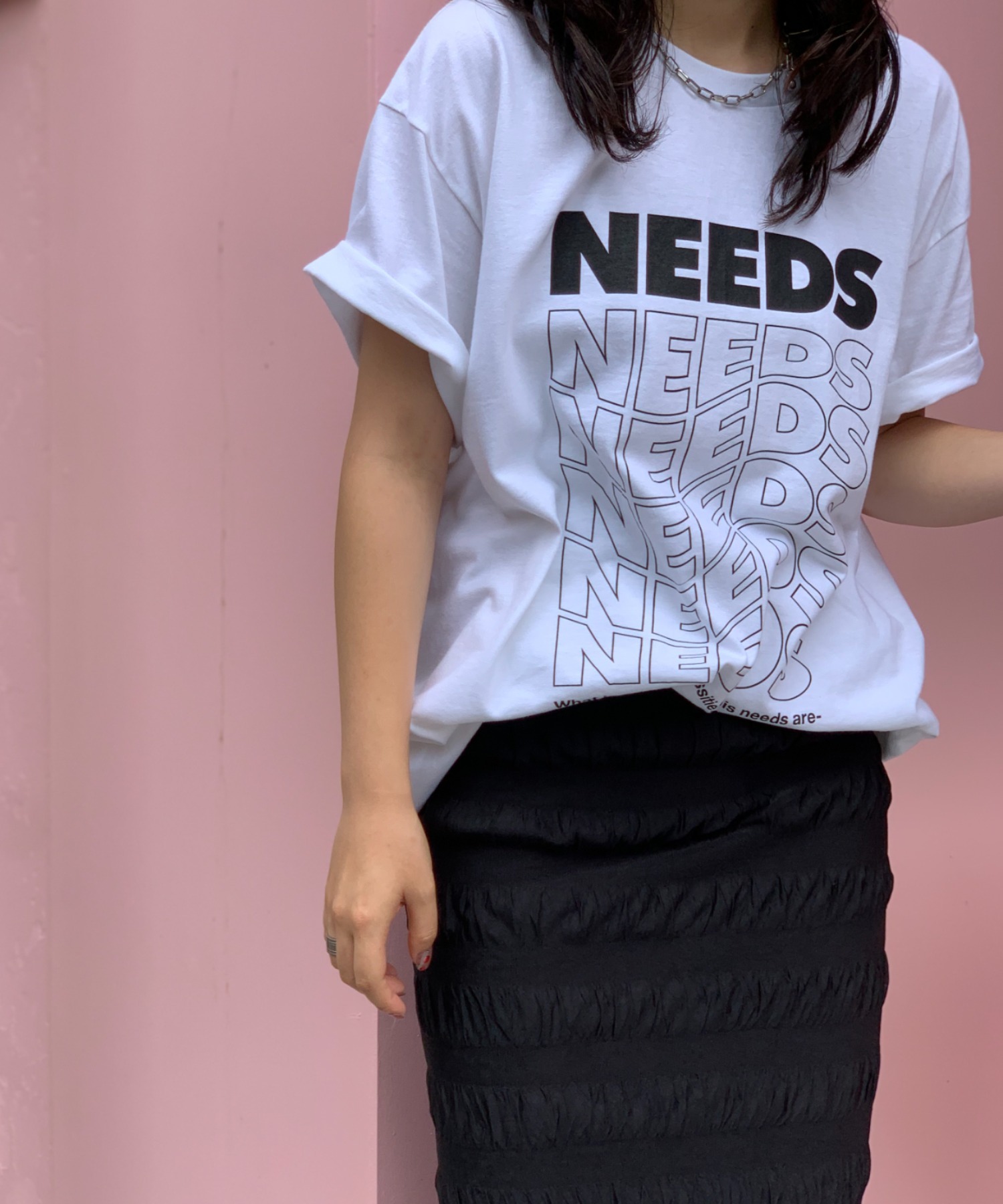 model:164cm 着用サイズ:L