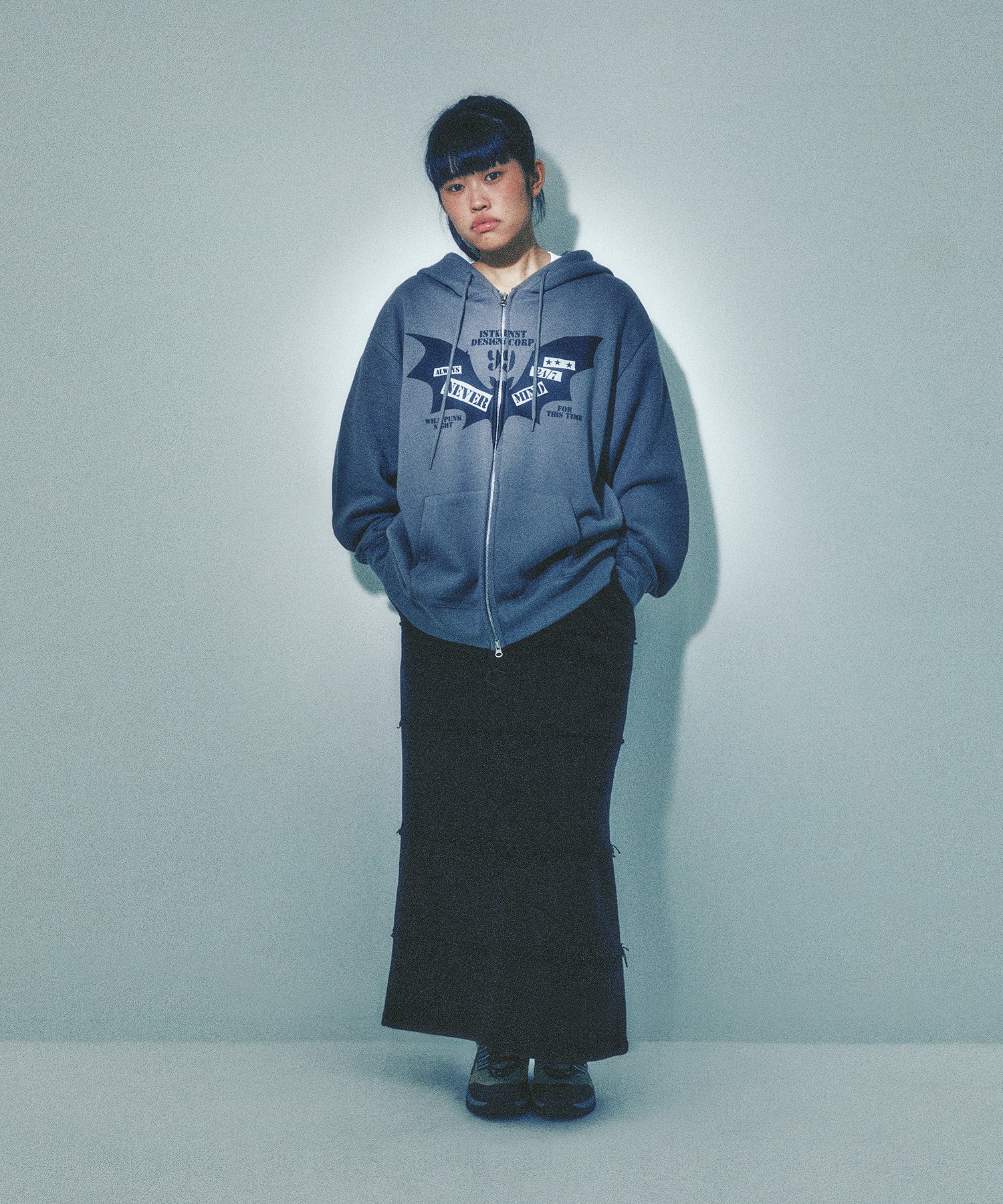A'GEM/9 × .kom 『ISTKUNST/イストクンスト』 BAT HOOD ZIP UP/バット