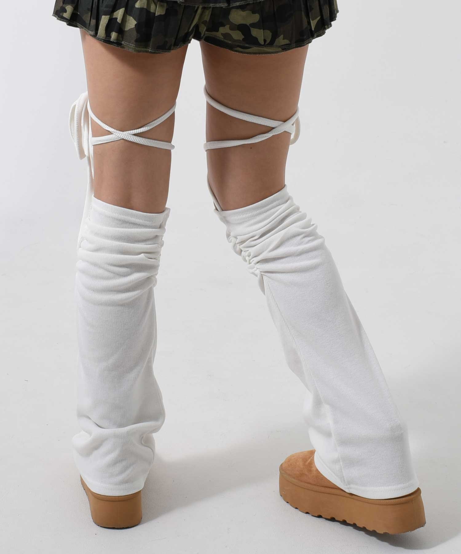 A'GEM/9 × .kom 『.kom/ドットケーオーエム』ギャザーレッグウォーマー