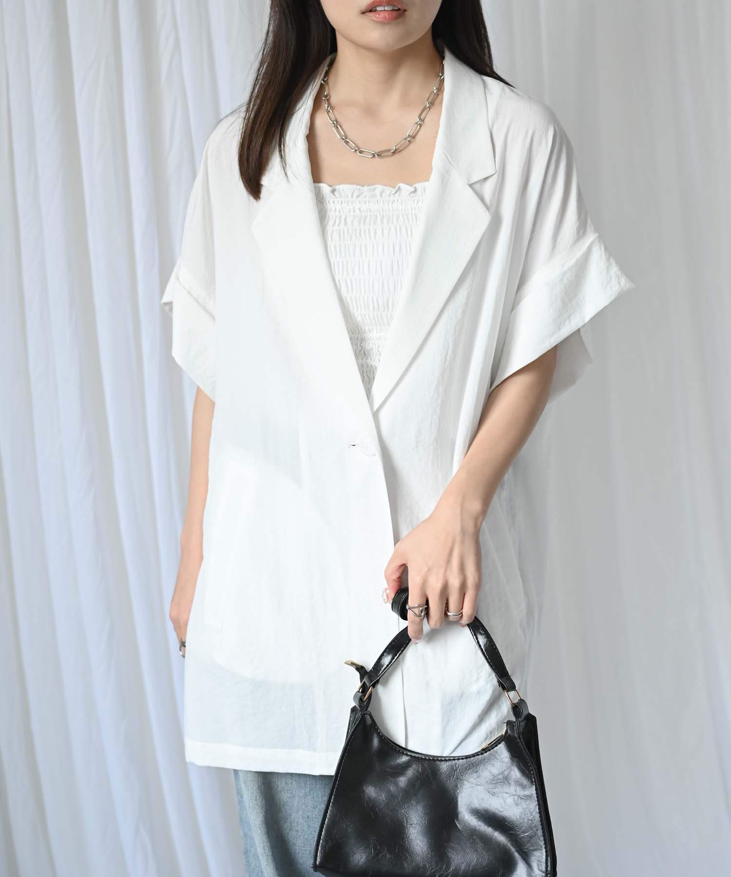 model：H157 着用サイズ：M
