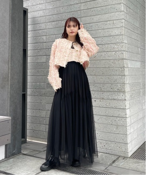 本物 2WAY MIX PINK SHAGGY BUSTIER ameri 2WAY MIX PINK SHAGGY