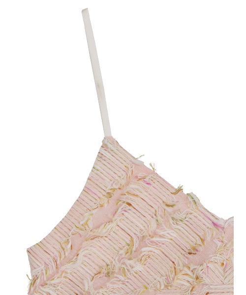 本物 2WAY MIX PINK SHAGGY BUSTIER ameri 2WAY MIX PINK SHAGGY