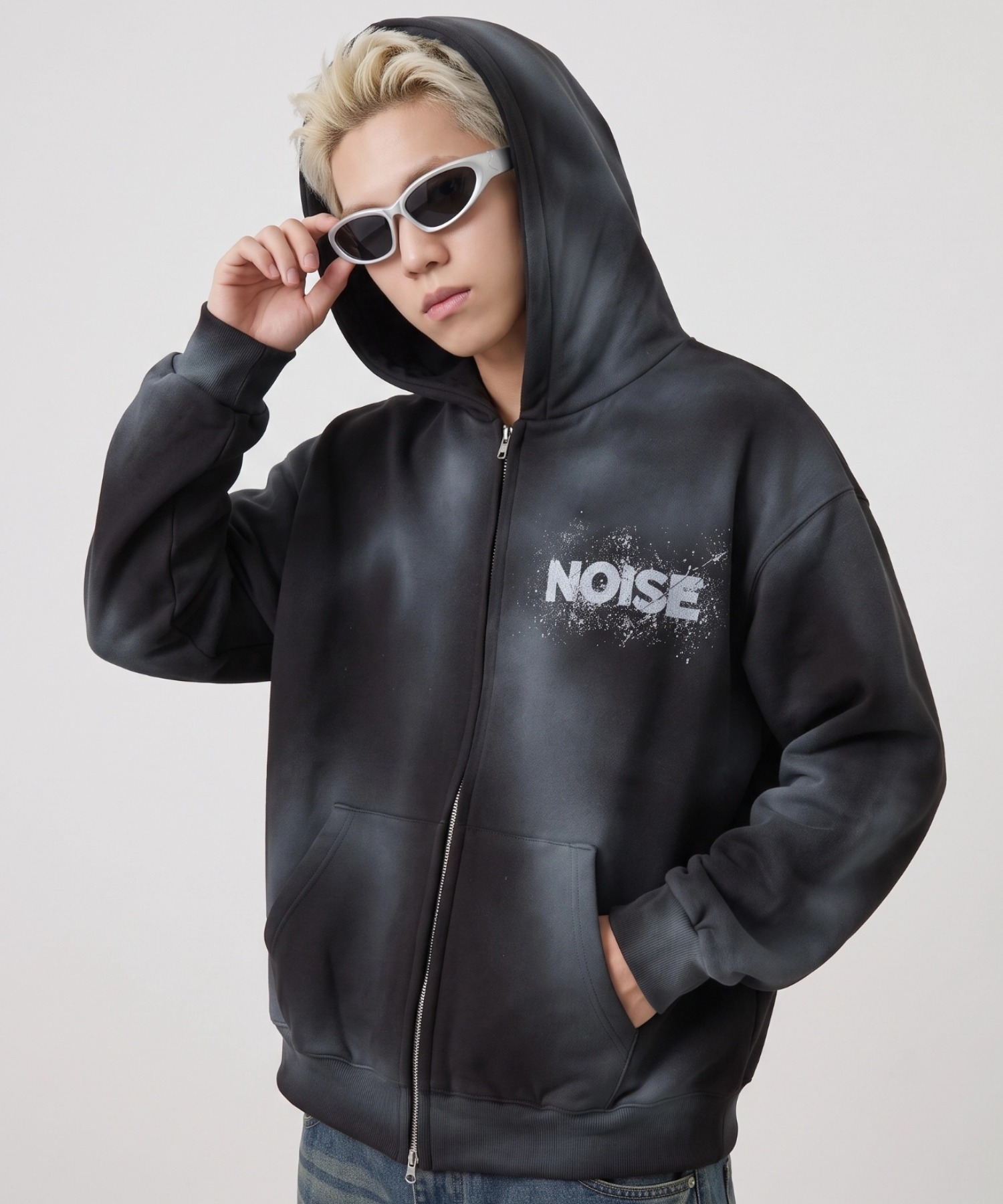 A'GEM/9 × .kom 『A'gem/エージェム』SPRAY ZIP-UP HOODIE/スプレー