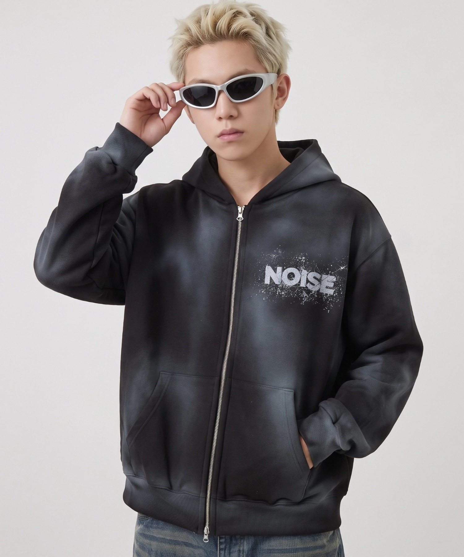 A'GEM/9 × .kom 『A'gem/エージェム』SPRAY ZIP-UP HOODIE/スプレー