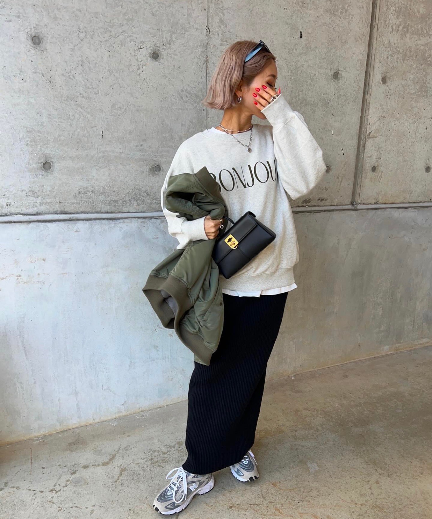 model：H158 着用サイズ：FREE