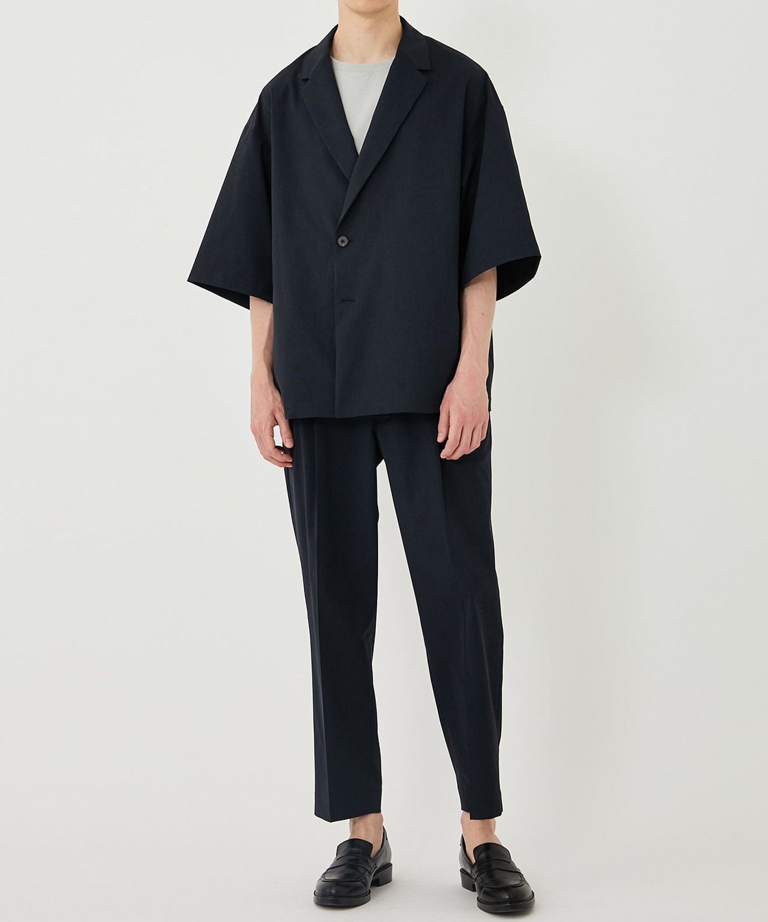 Quick dry リネンライクハーフスリーブジャケット