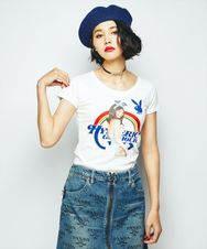 HYS BUNNY プリント チビTシャツ