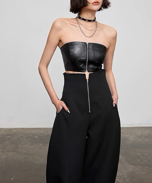 CHENTAITAI】レザーライクベアビスチェ CTW24s010-ファッション通販