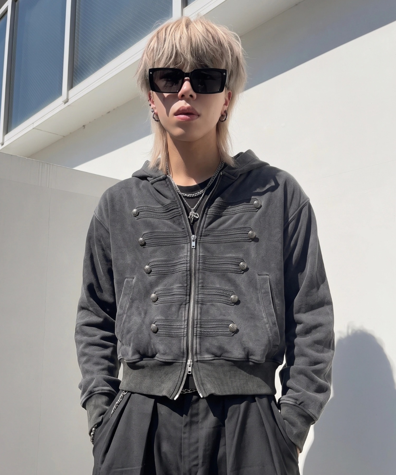 A'GEM/9 × .kom『A'gem/エージェム』NAPOLEON ZIP-UP HOODIE