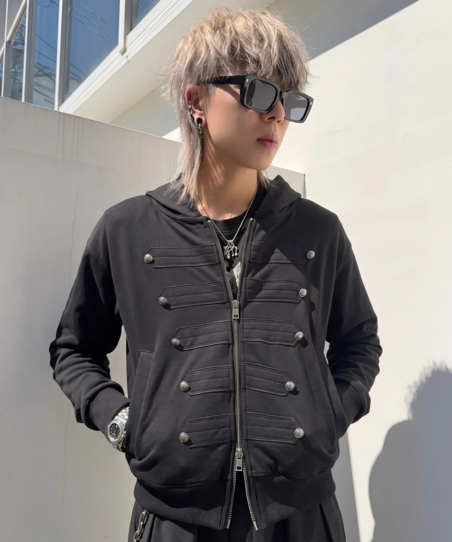 A'GEM/9 × .kom『A'gem/エージェム』NAPOLEON ZIP-UP HOODIE