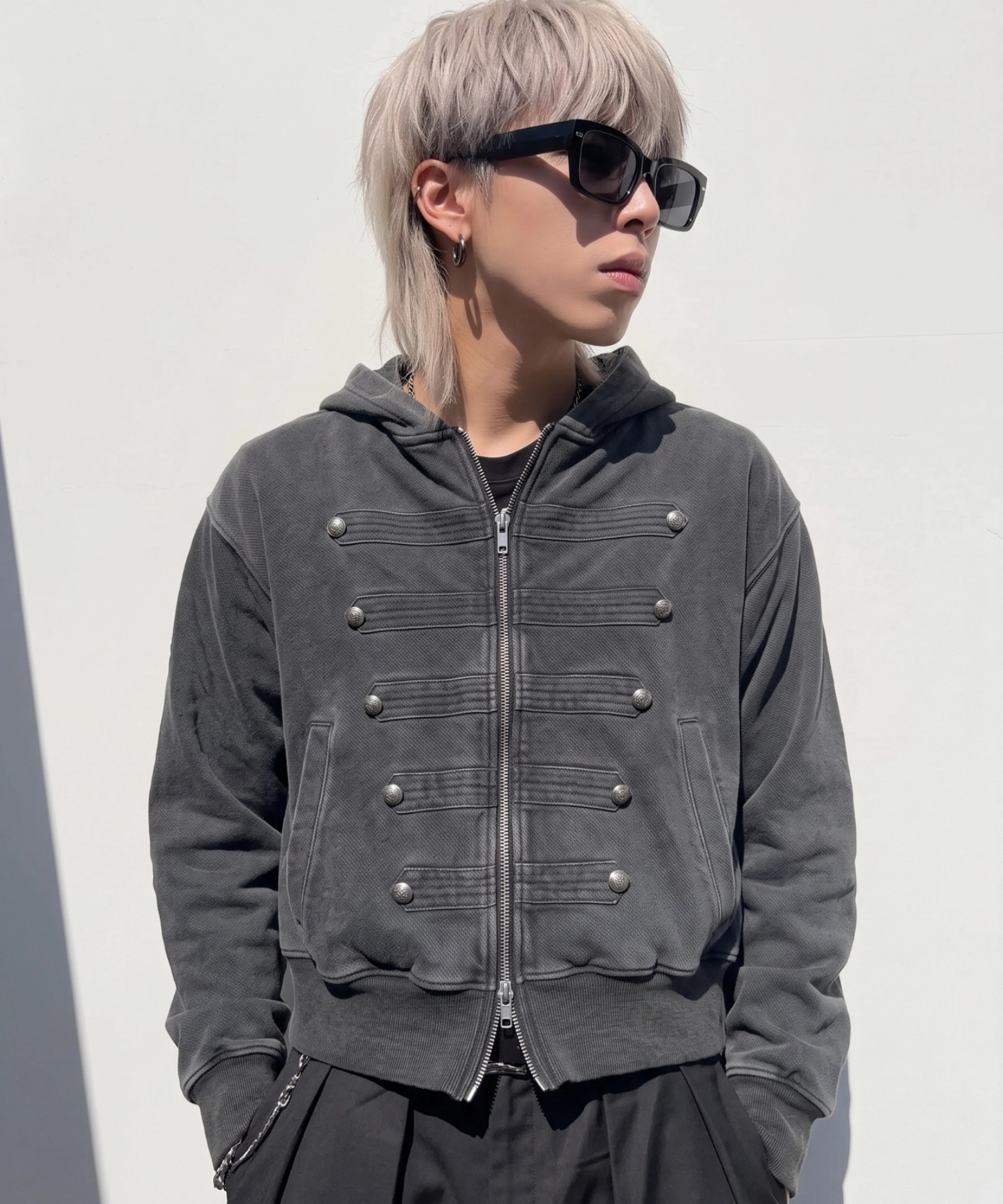 A'GEM/9 × .kom『A'gem/エージェム』NAPOLEON ZIP-UP HOODIE