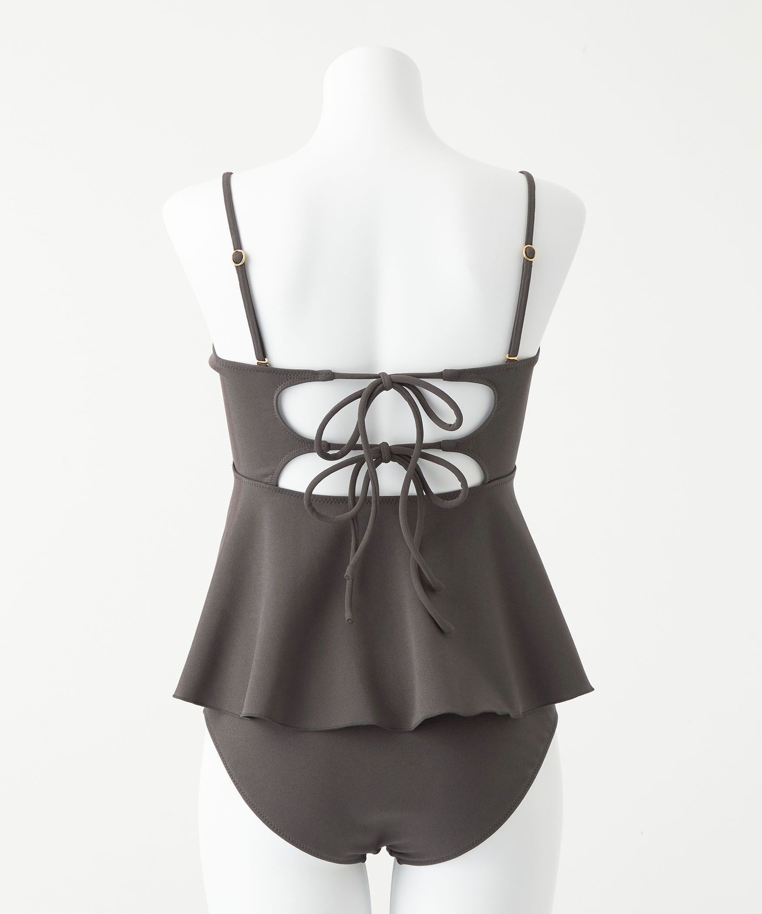 ジョーゼット風 ペプラムビスチェ&ショーツ スイムウェア / 水着 ジョーゼット風 ペプラムビスチェ&ショーツ スイムウェア / 水着