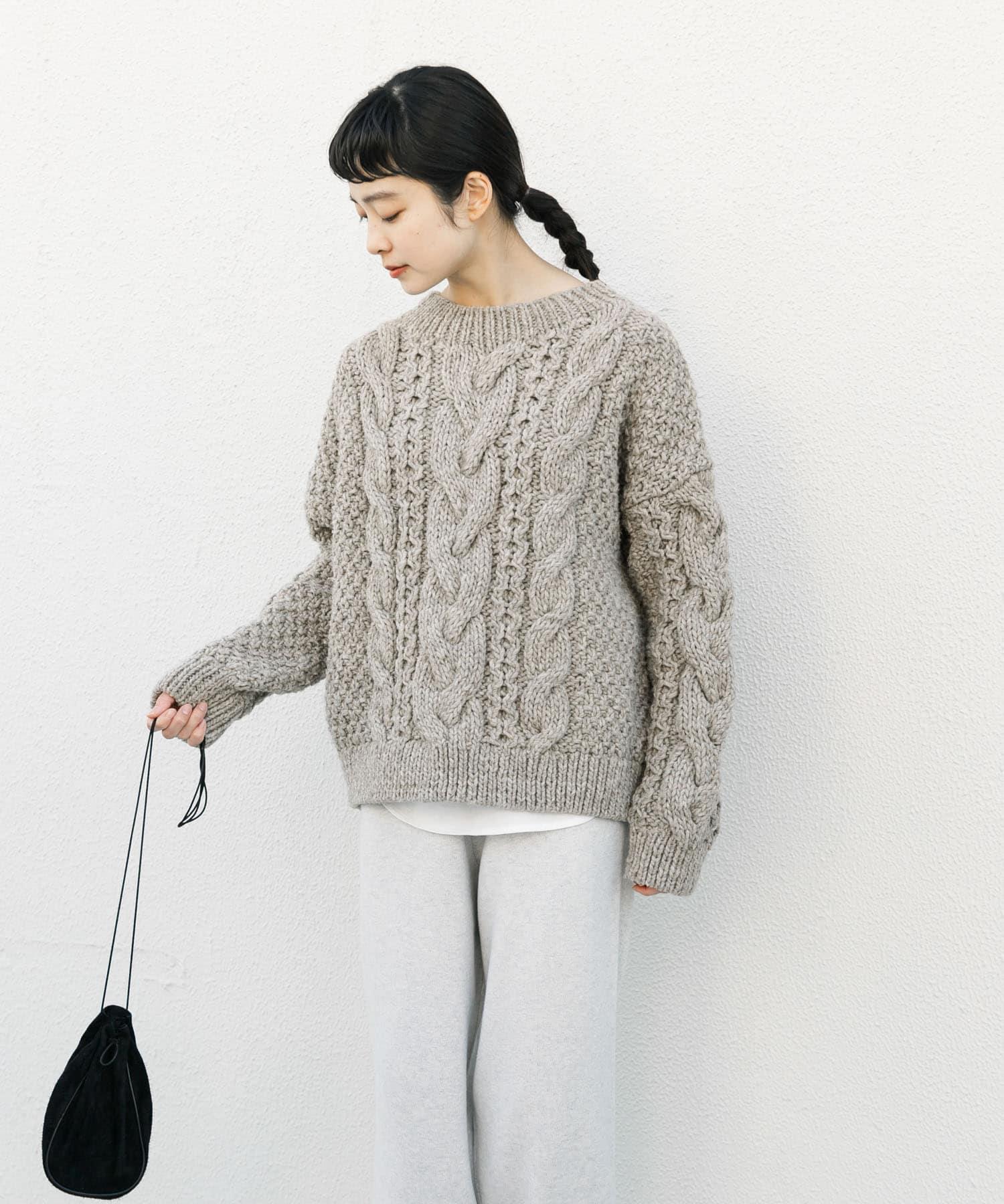 ペルーアランクルーネックニット