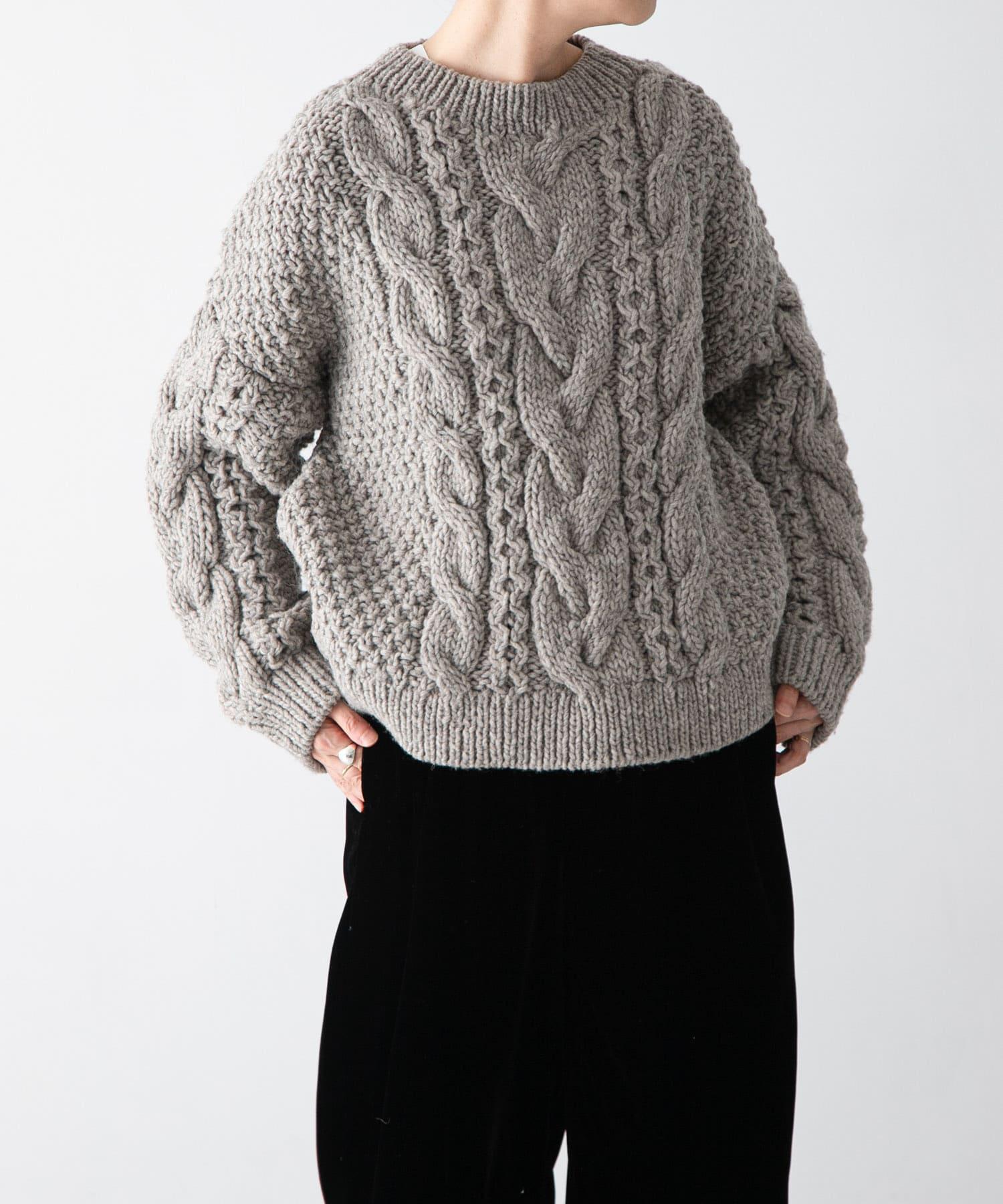 ペルーアランクルーネックニット