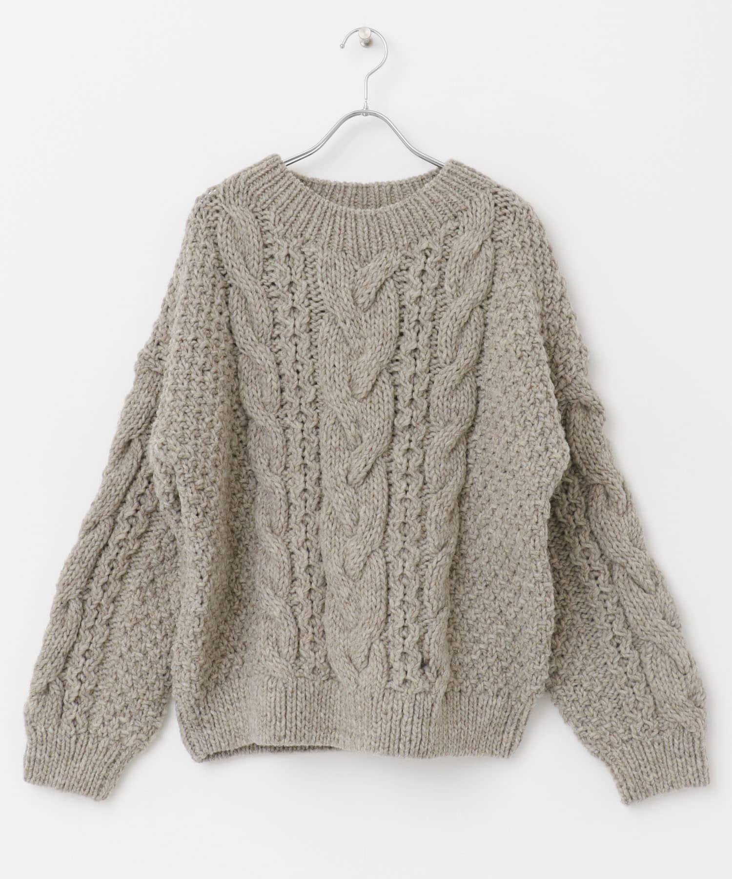 ペルーアランクルーネックニット