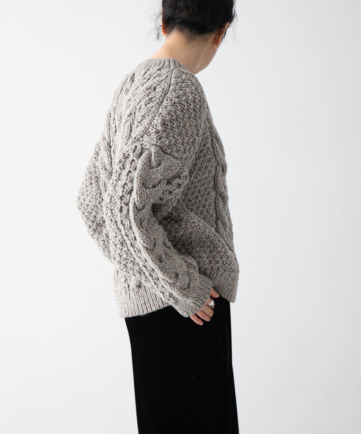 ペルーアランクルーネックニット