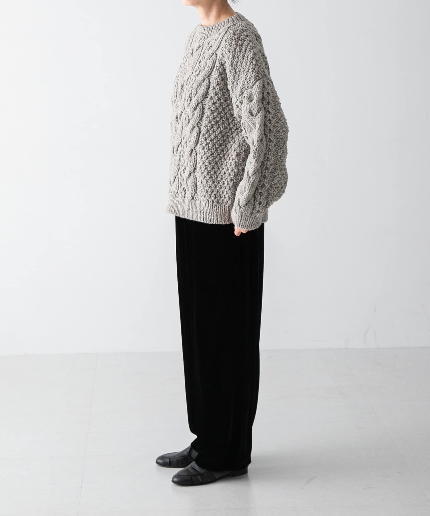 ペルーアランクルーネックニット