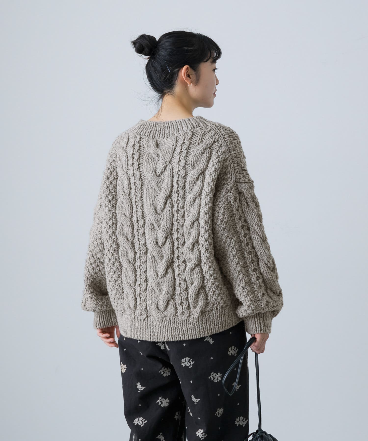 ペルーアランクルーネックニット