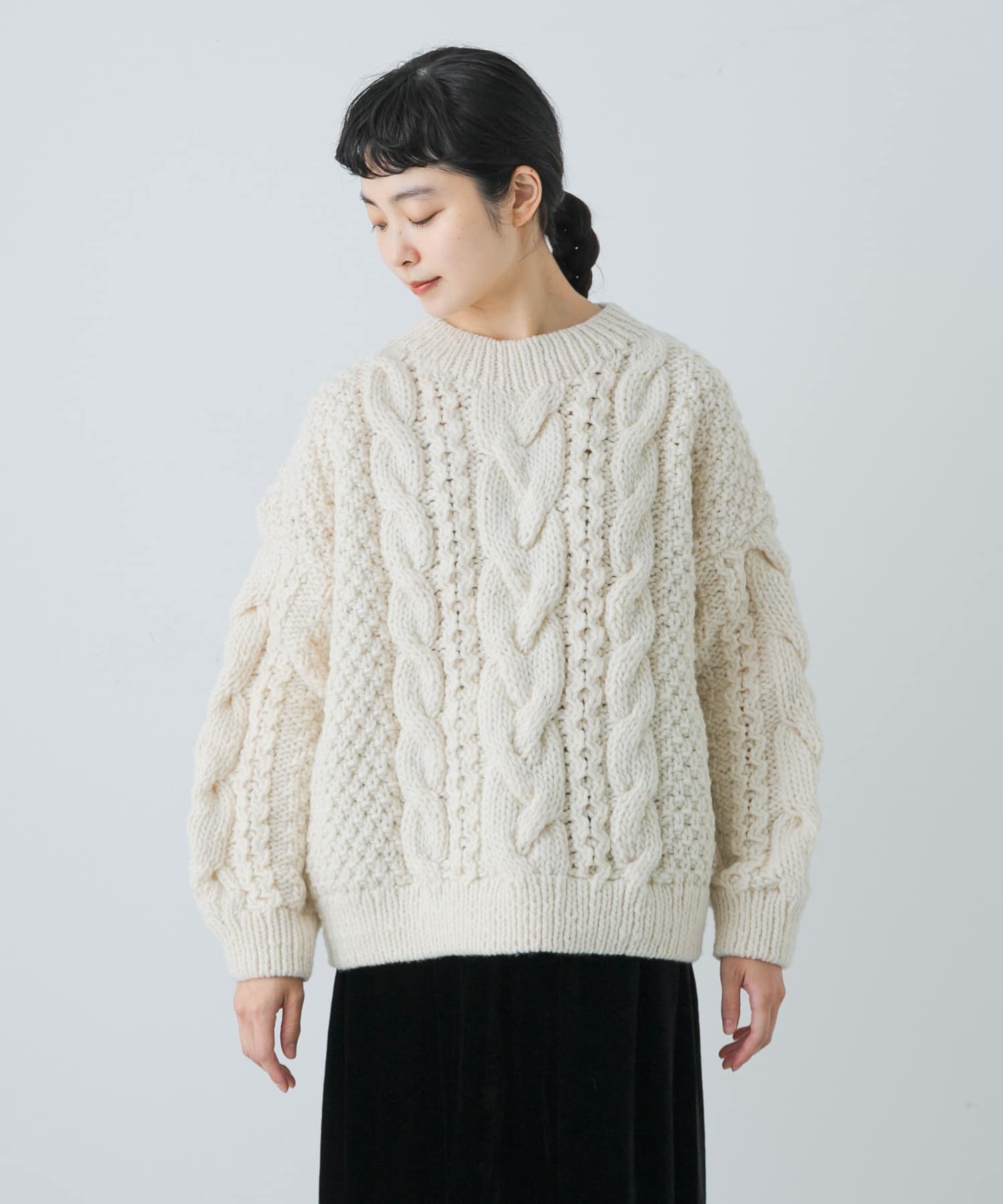 ペルーアランクルーネックニット