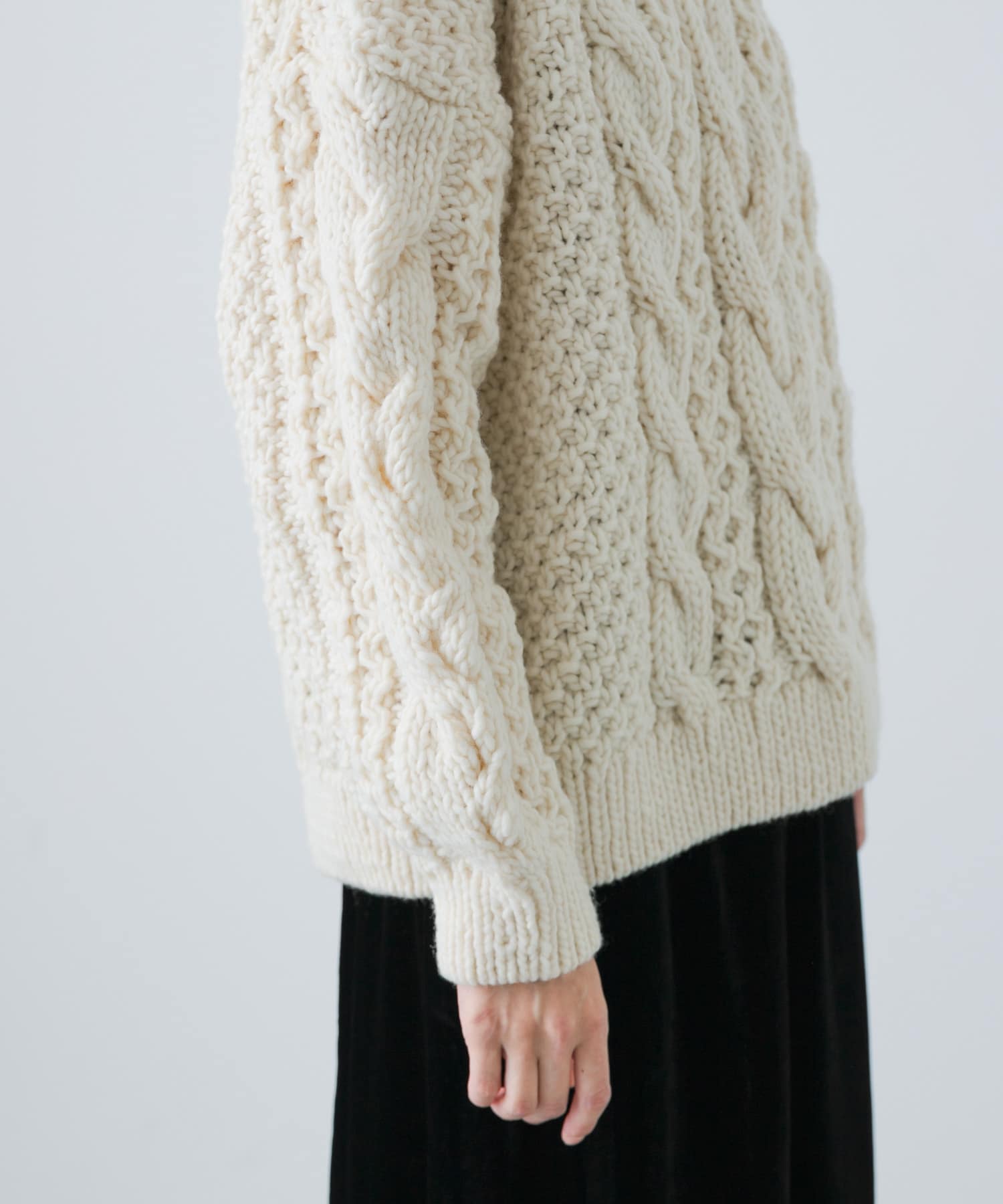 ペルーアランクルーネックニット