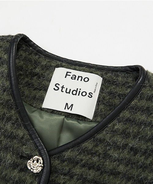 Fano Studios】Collarless shaggy short jacket FD21W073-ファッション