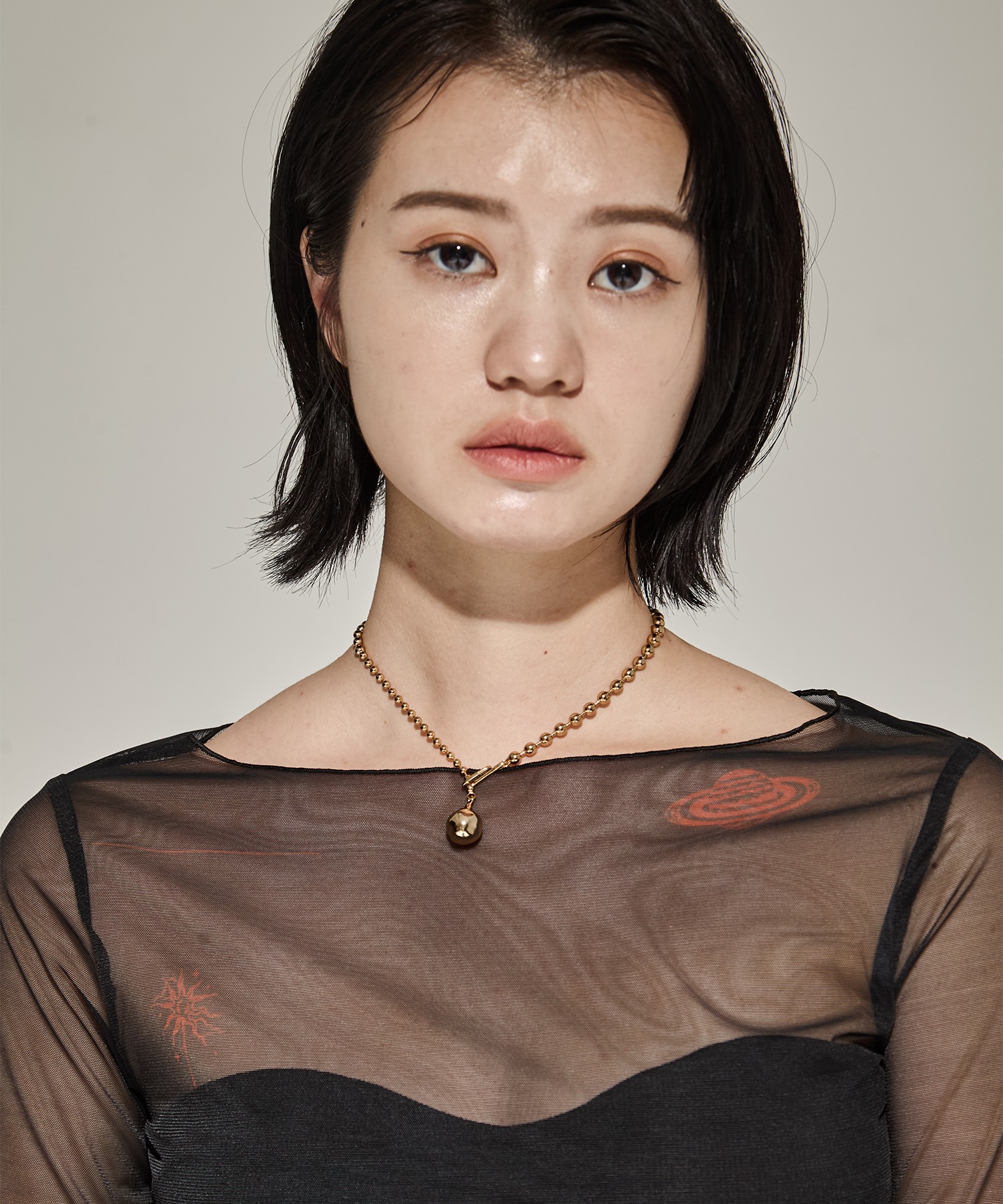 Soierie/ソワリー】Pome ballchain necklace/ボールチェーンネックレス 