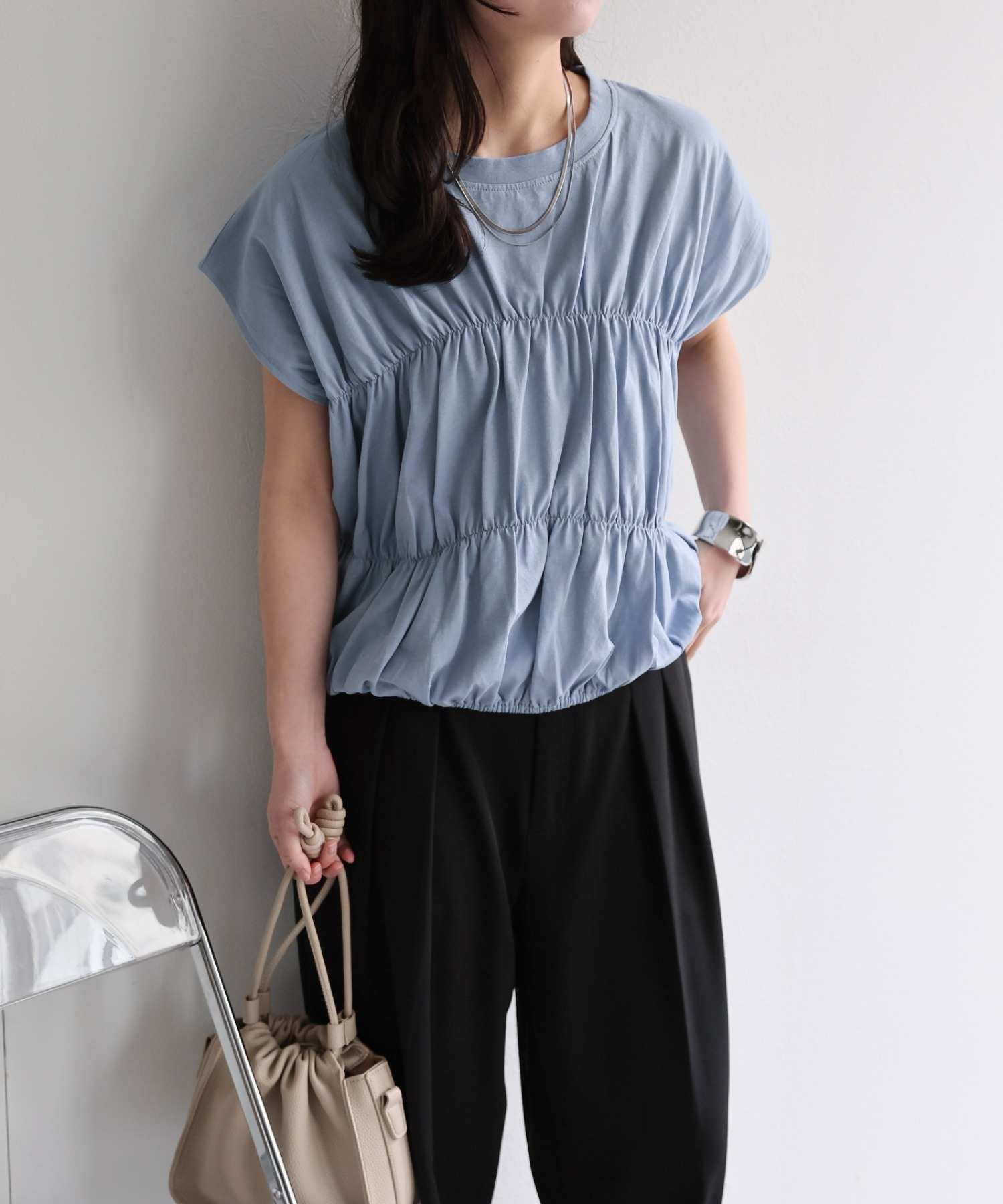 model：156cm 着用サイズ：FREE
