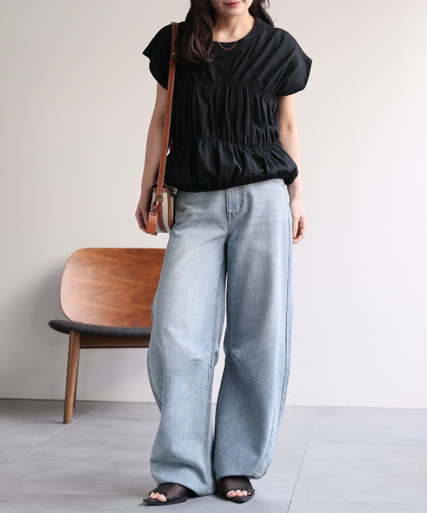 model：156cm 着用サイズ：FREE