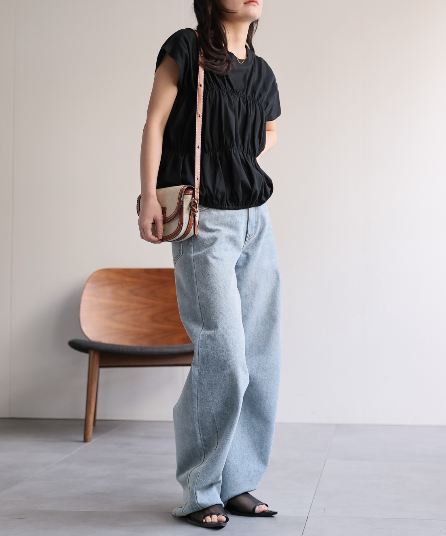 model：156cm 着用サイズ：FREE