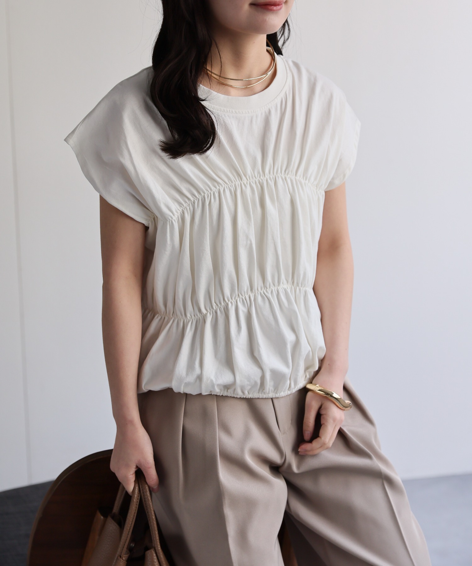 model：156cm 着用サイズ：FREE