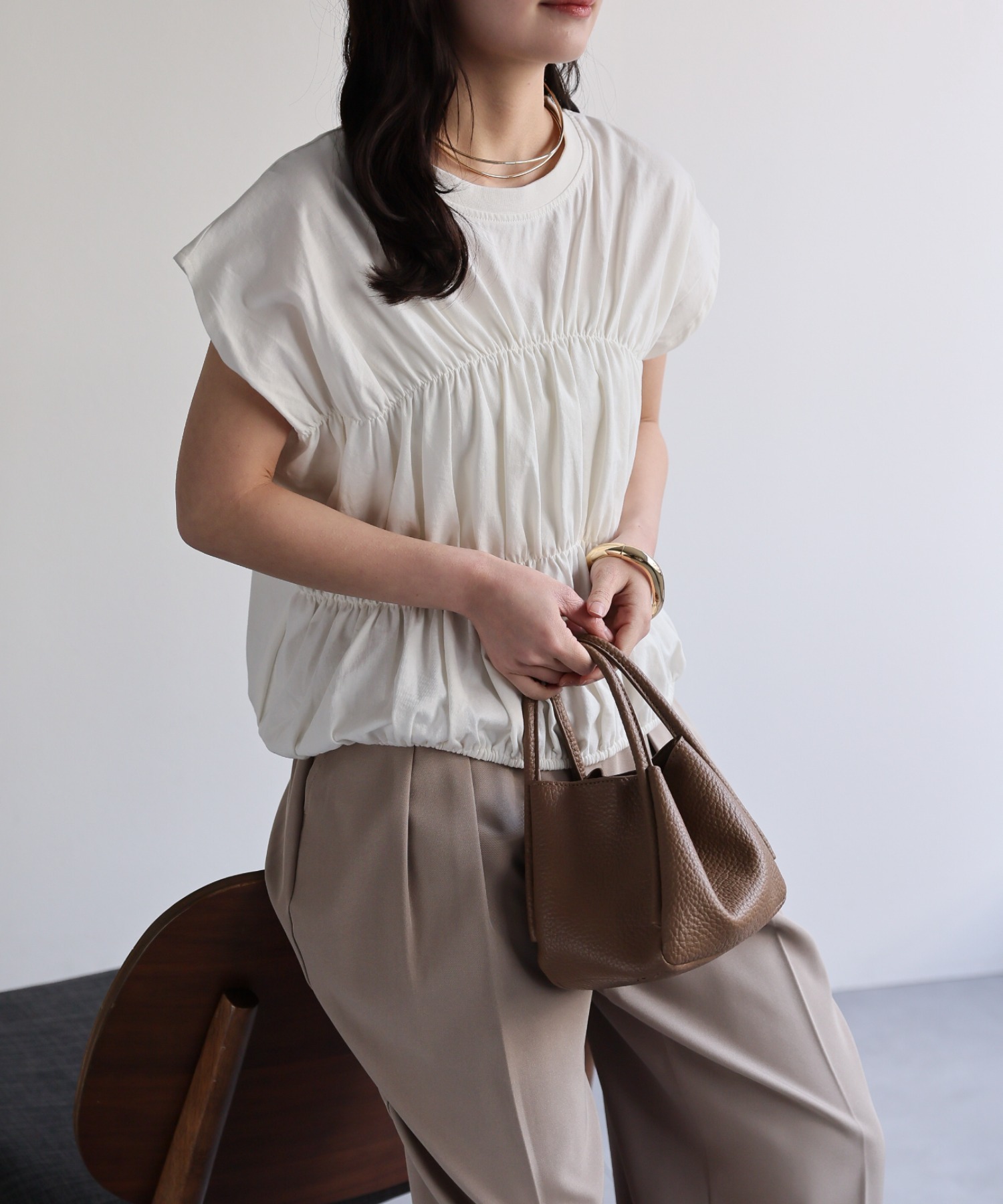 model：156cm 着用サイズ：FREE