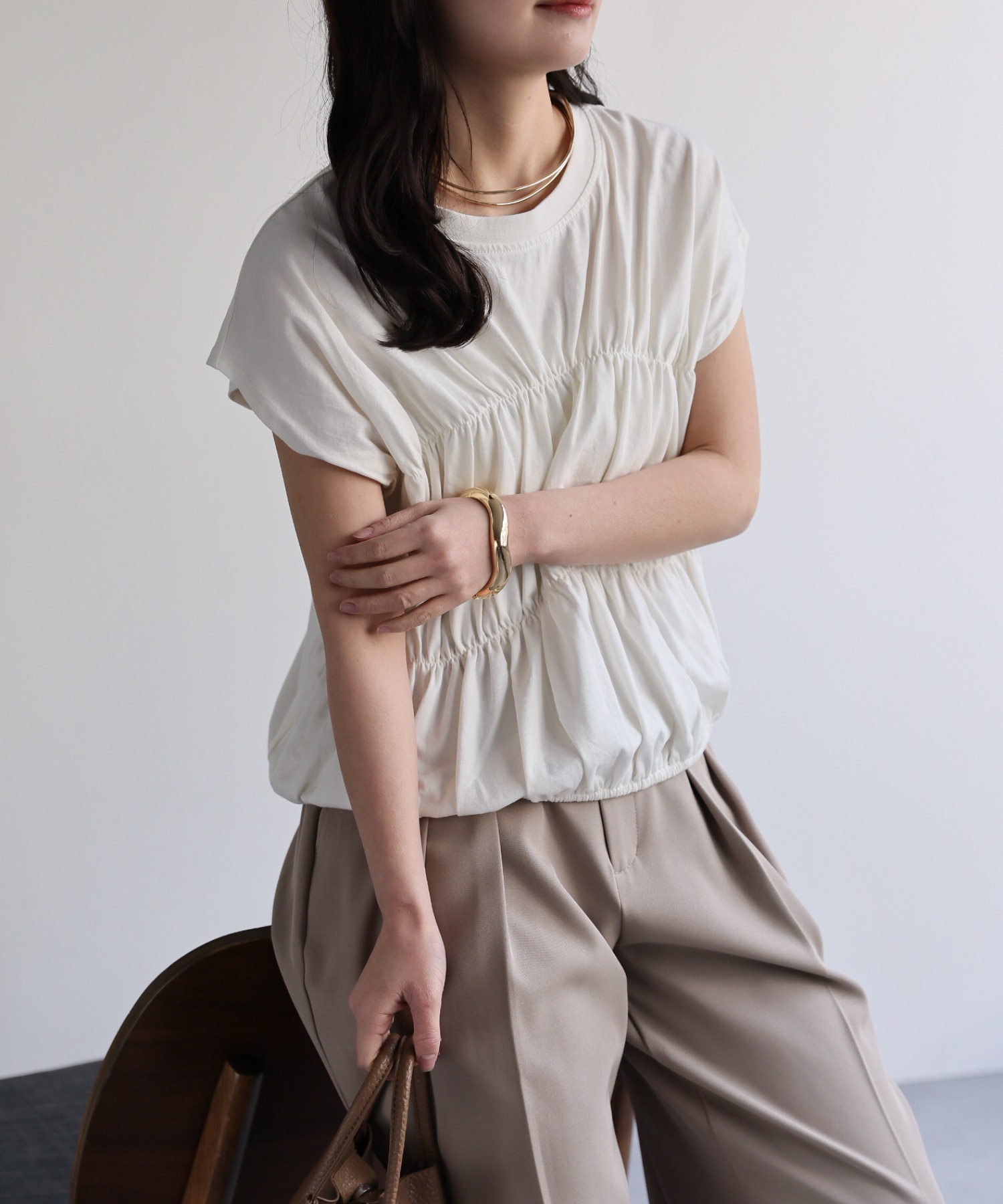 model：156cm 着用サイズ：FREE