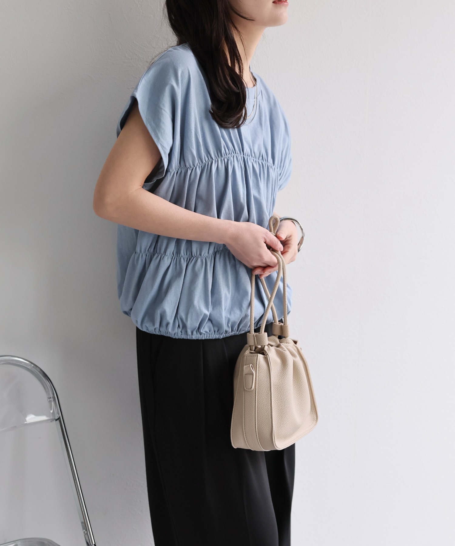 model：156cm 着用サイズ：FREE