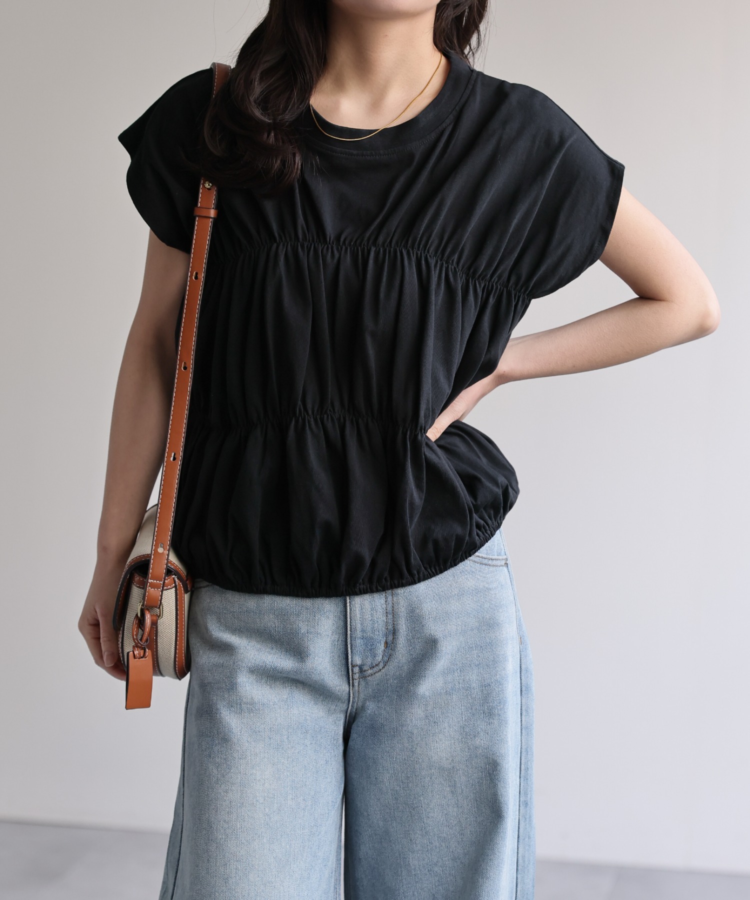 model：156cm 着用サイズ：FREE