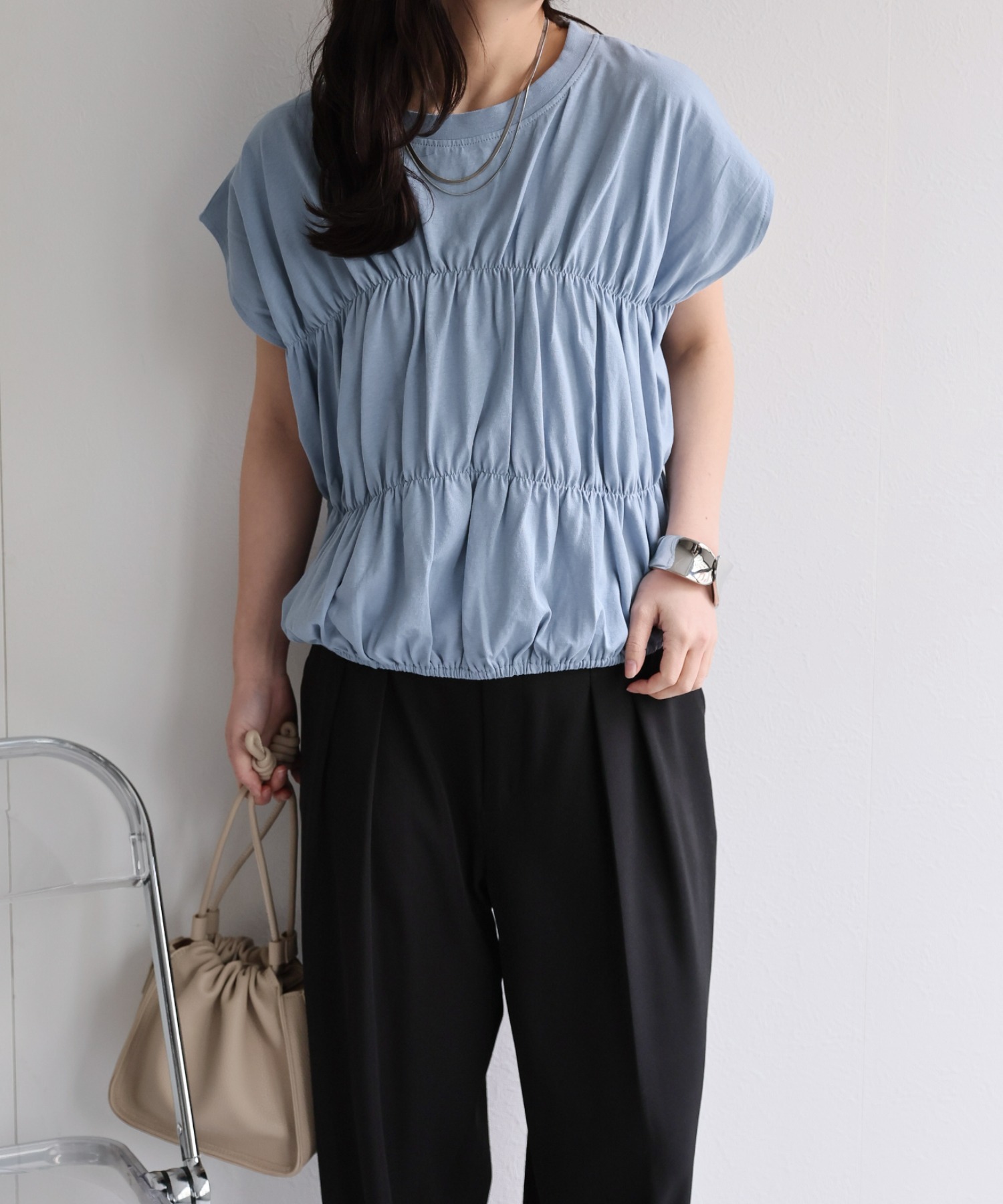 model：156cm 着用サイズ：FREE