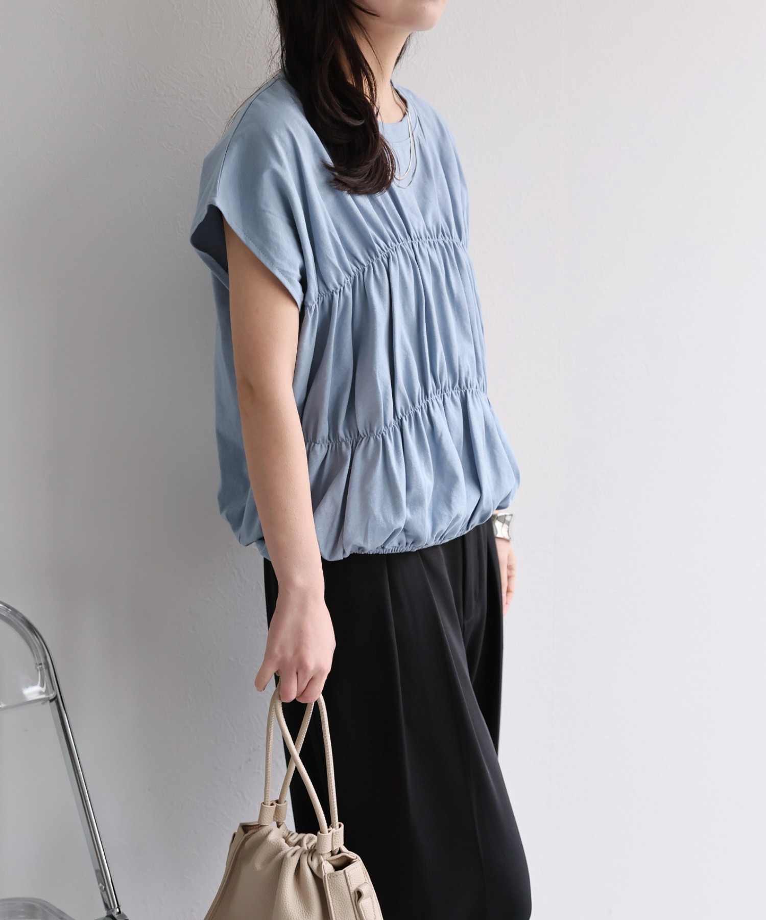 model：156cm 着用サイズ：FREE