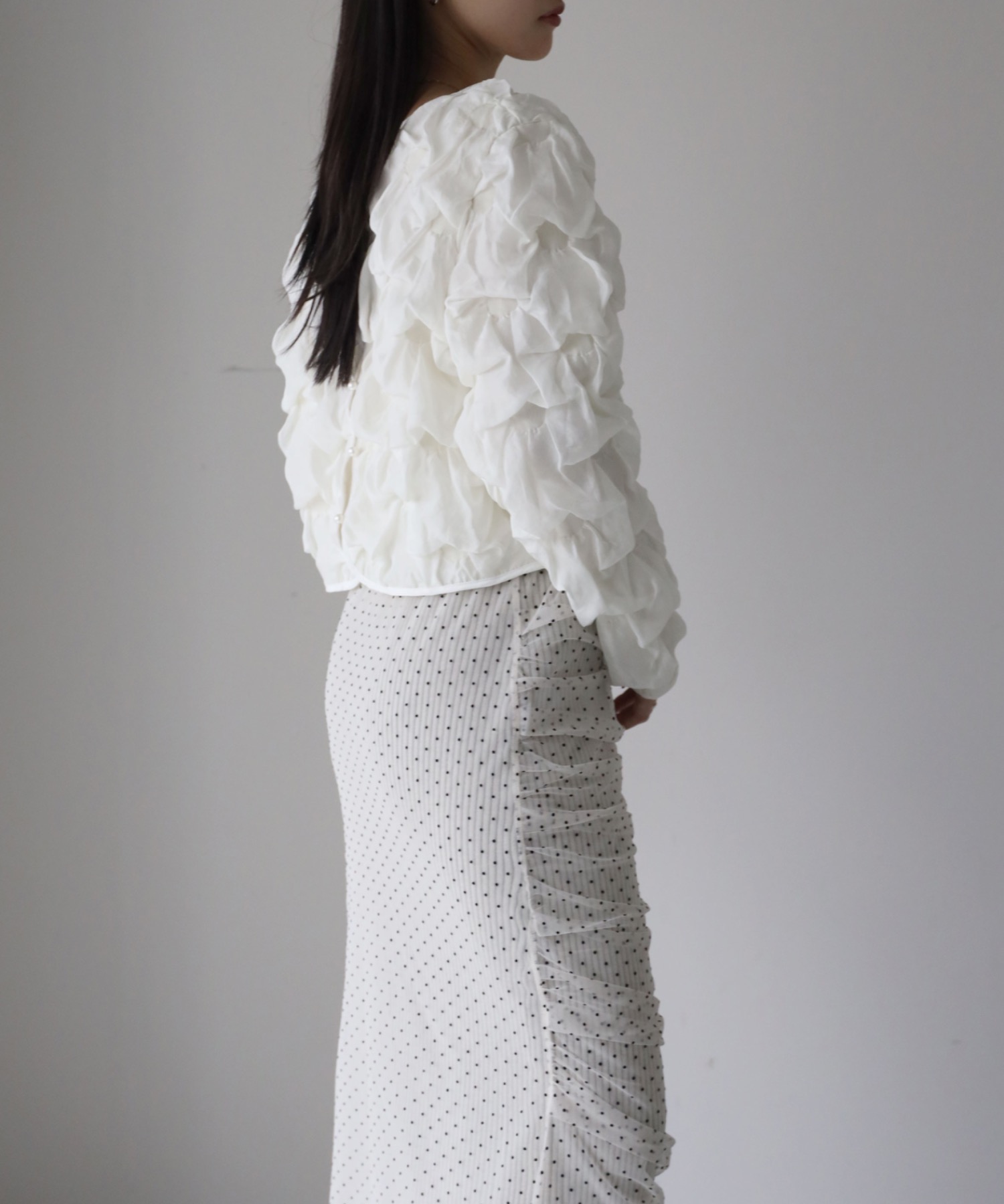 model：164cm. 着用サイズ：FREE