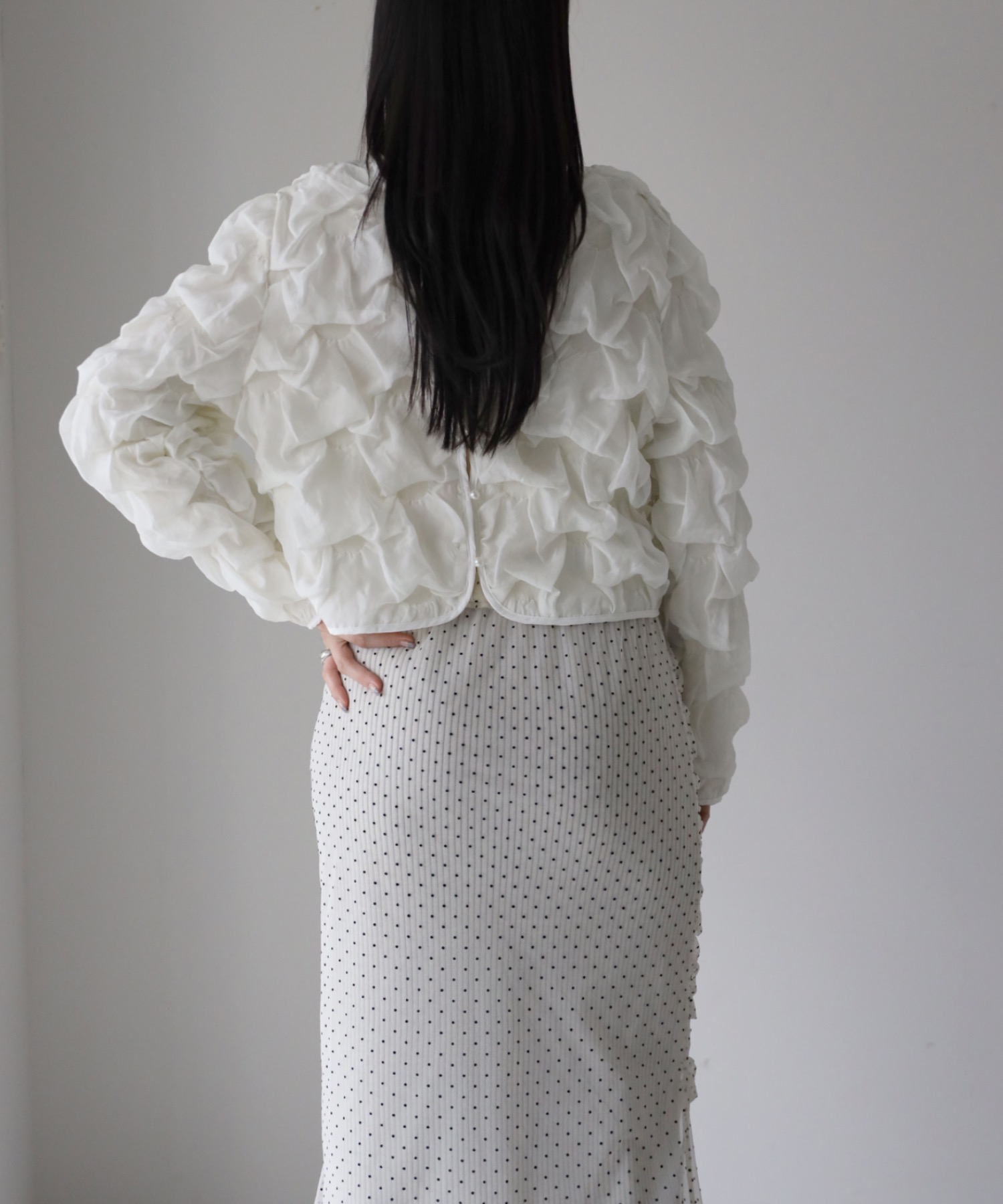 model：164cm. 着用サイズ：FREE
