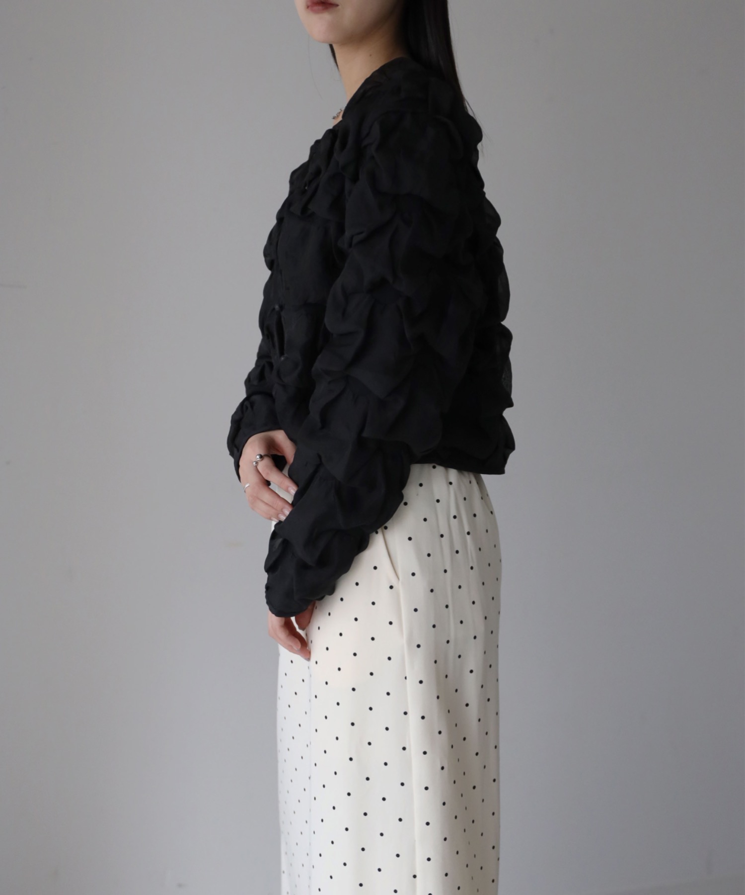 model：164cm. 着用サイズ：FREE
