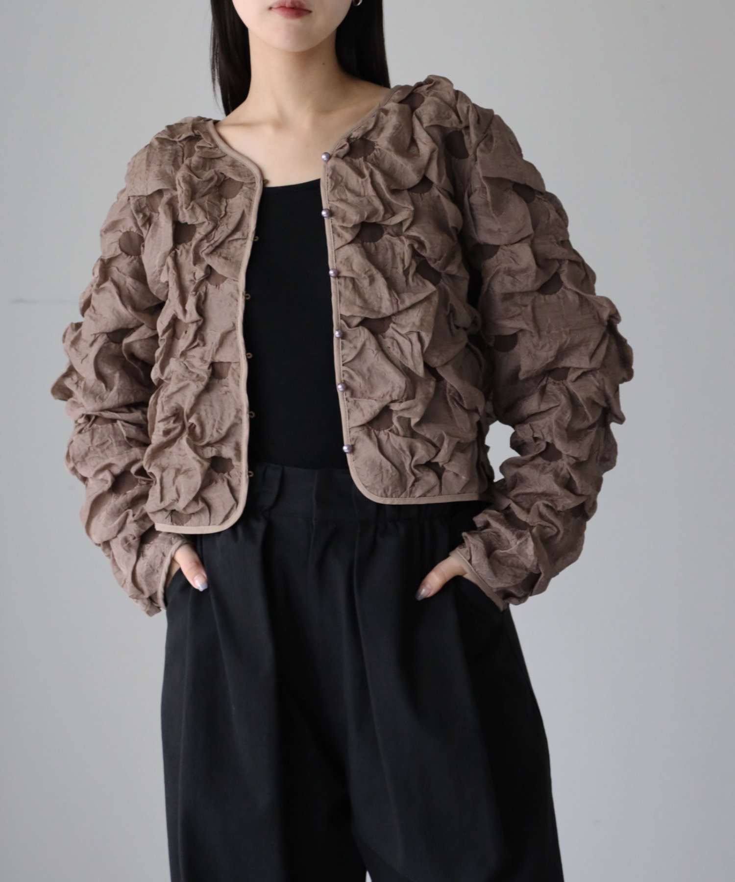 model：164cm. 着用サイズ：FREE
