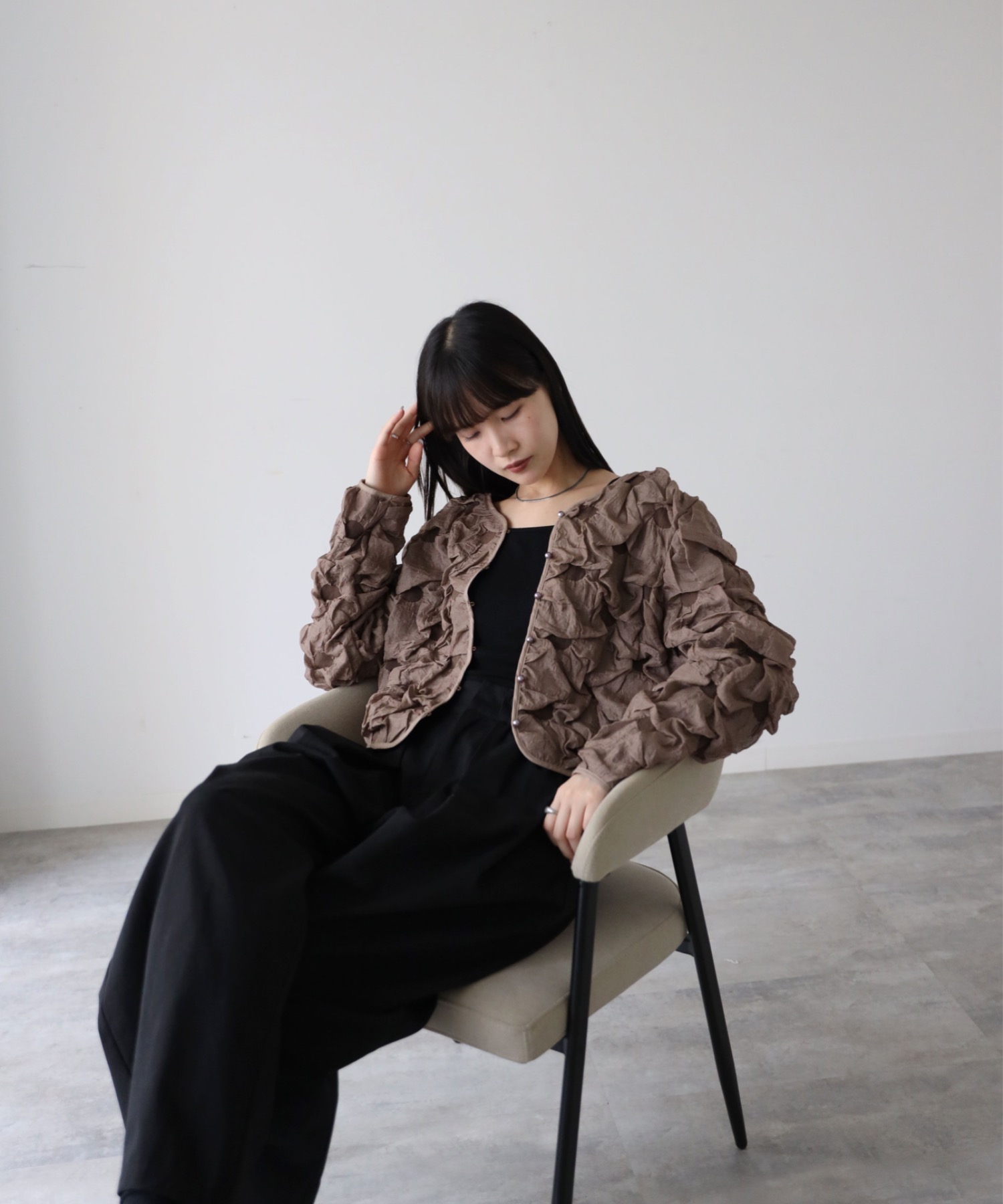 model：164cm. 着用サイズ：FREE