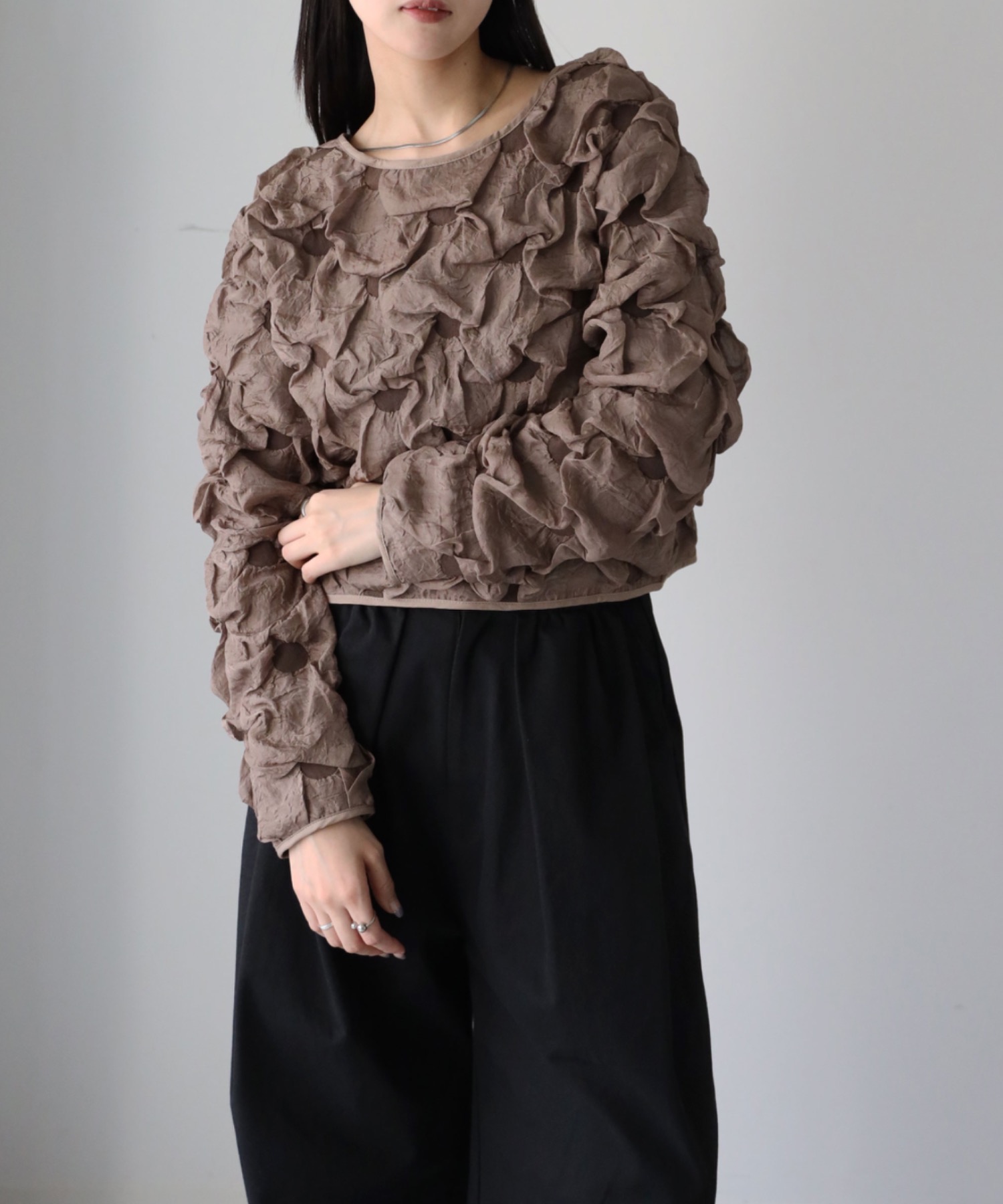 model：164cm. 着用サイズ：FREE
